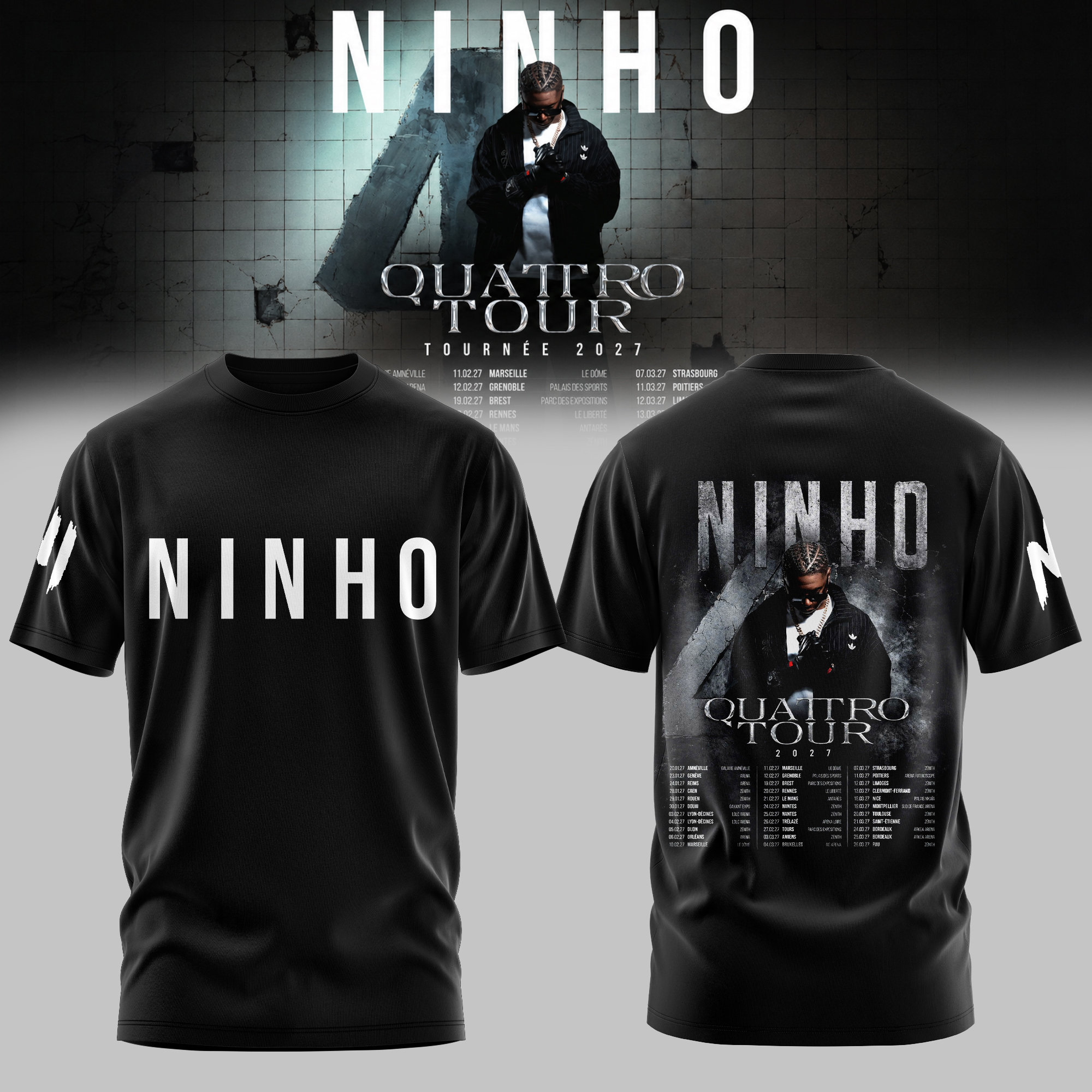 QUATTRO Tour 2027 Limited Merchandise Graphic T Shirt