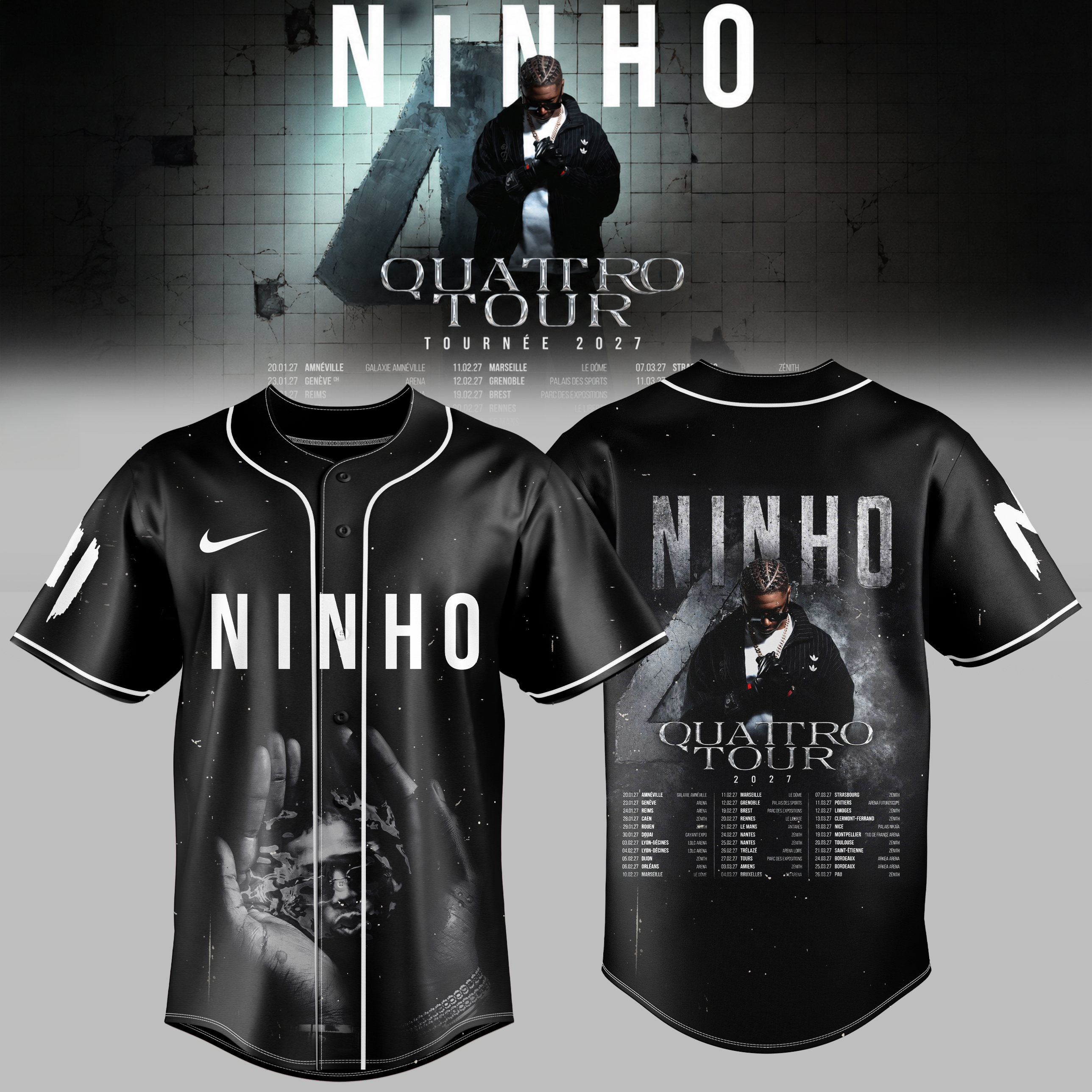 QUATTRO Tour 2027 Official Fan Baseball Jersey Edition