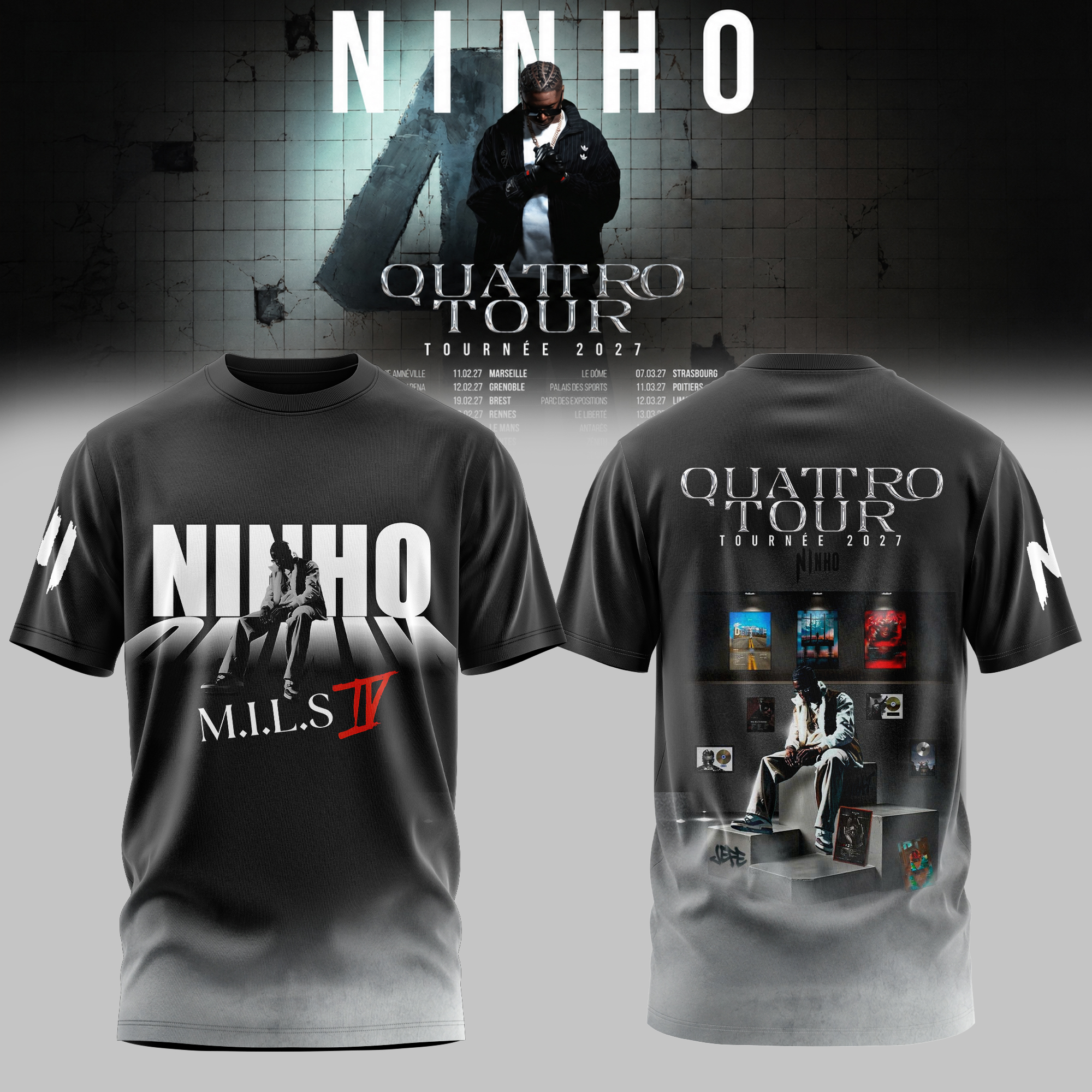 QUATTRO Tour 2027 Official Tour Graphic T Shirt