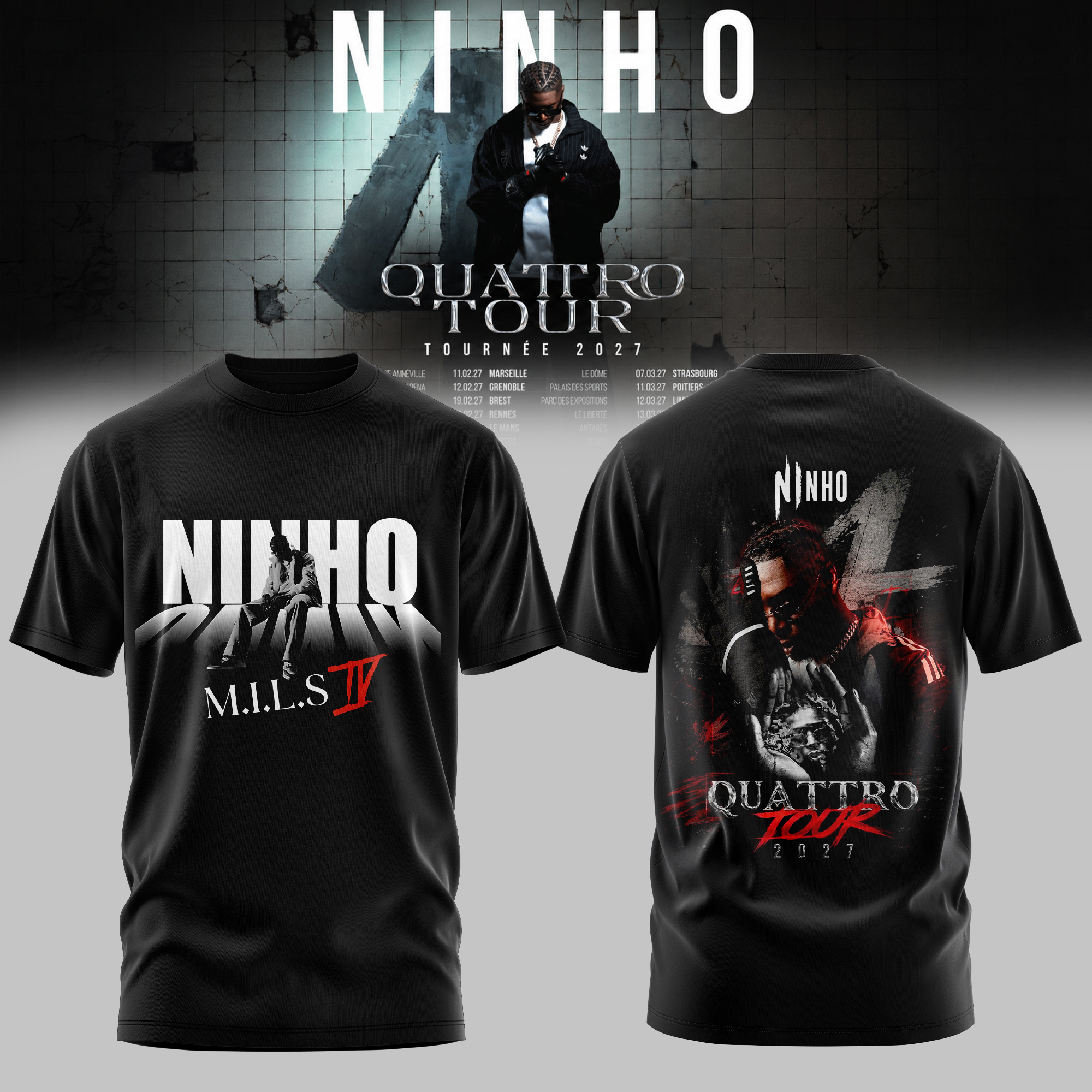 QUATTRO Tour 2027 Premium Concert Graphic T Shirt