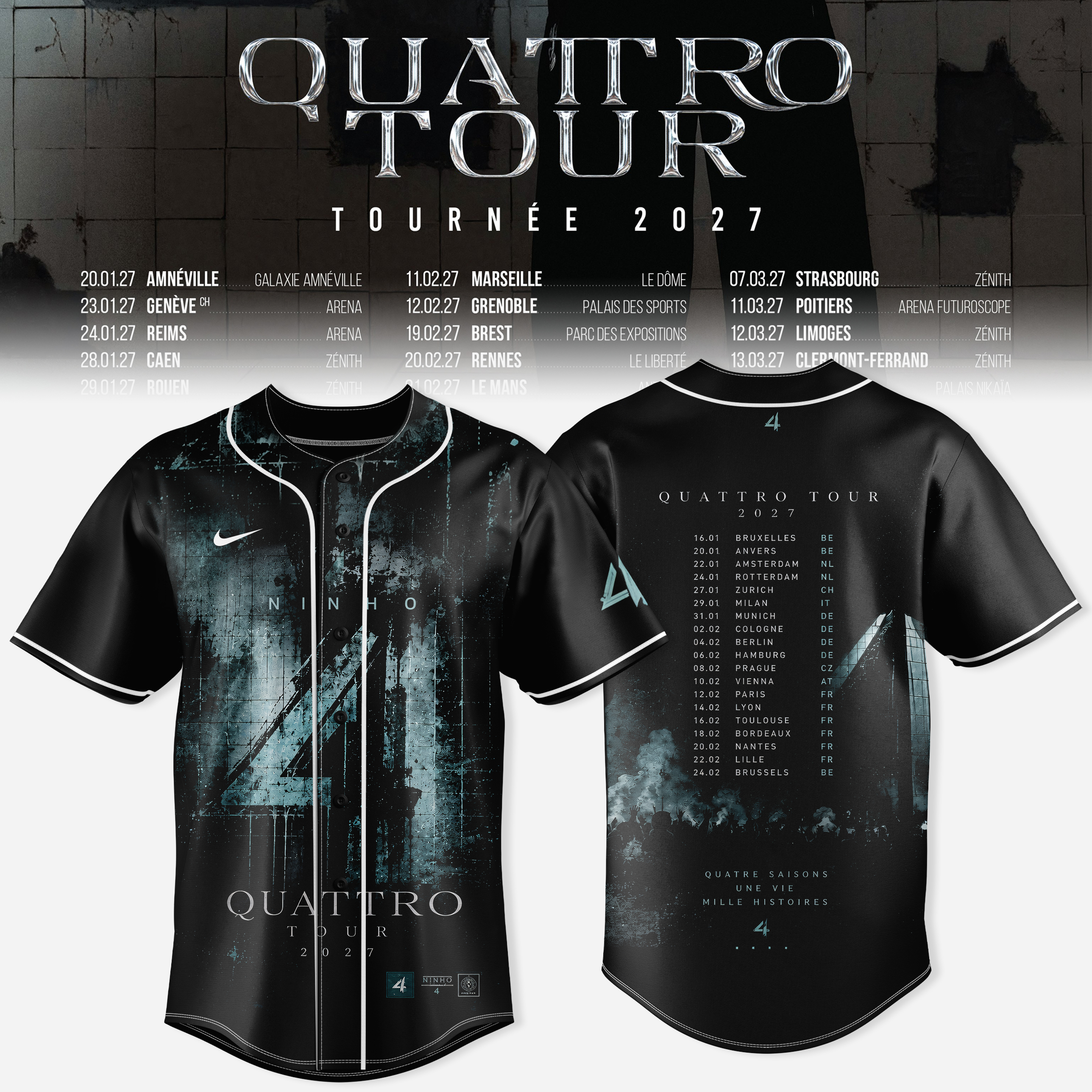 QUATTRO Tour Collector Baseball Jersey Collection