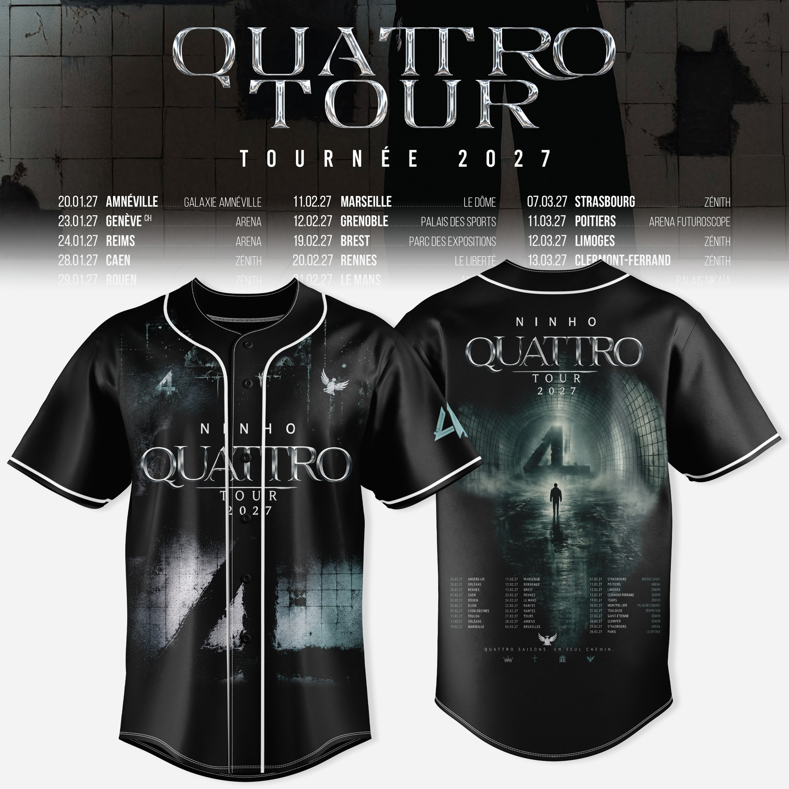 QUATTRO Tour Official Fan Baseball Jersey Edition