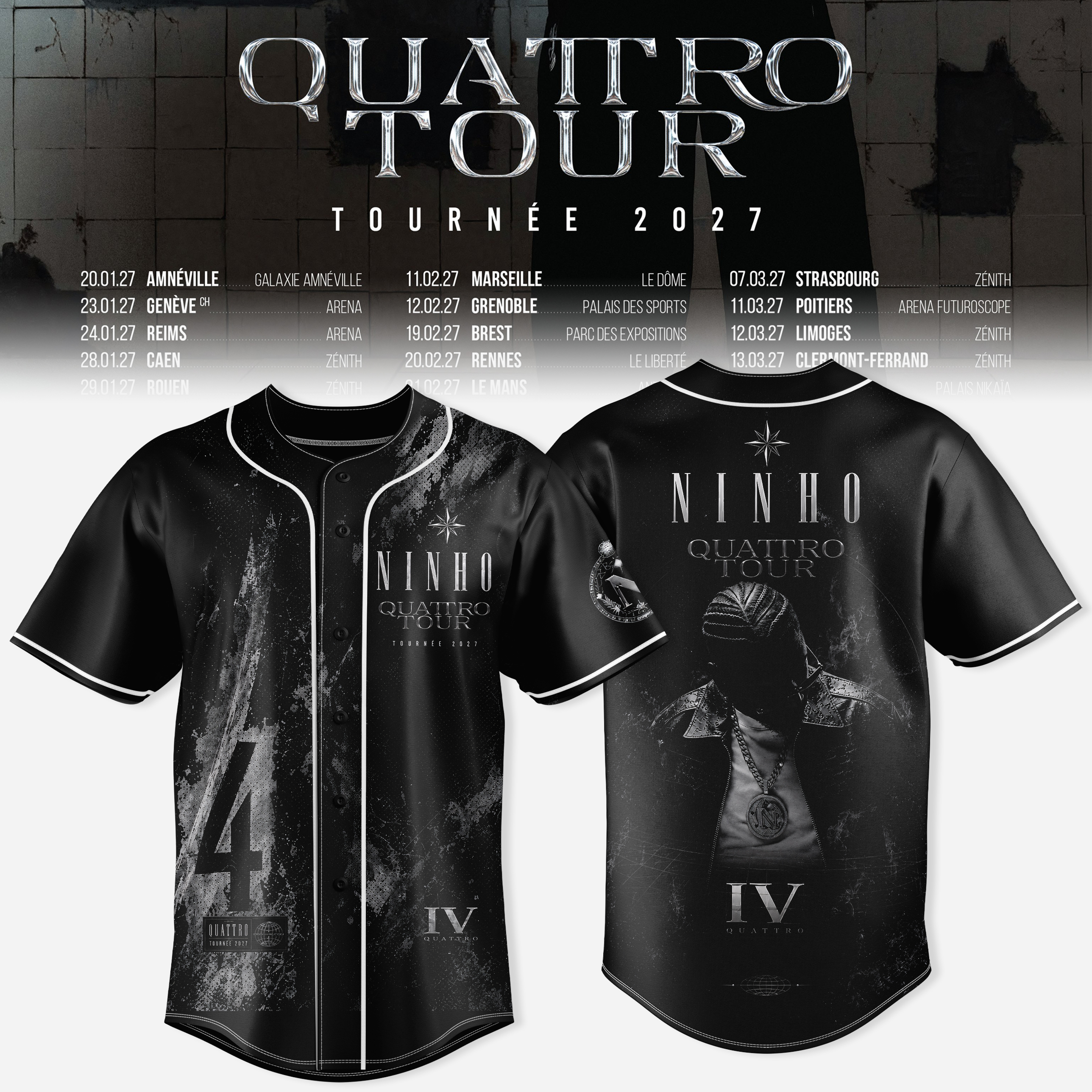 QUATTRO Tour Premium Baseball Jersey Collection