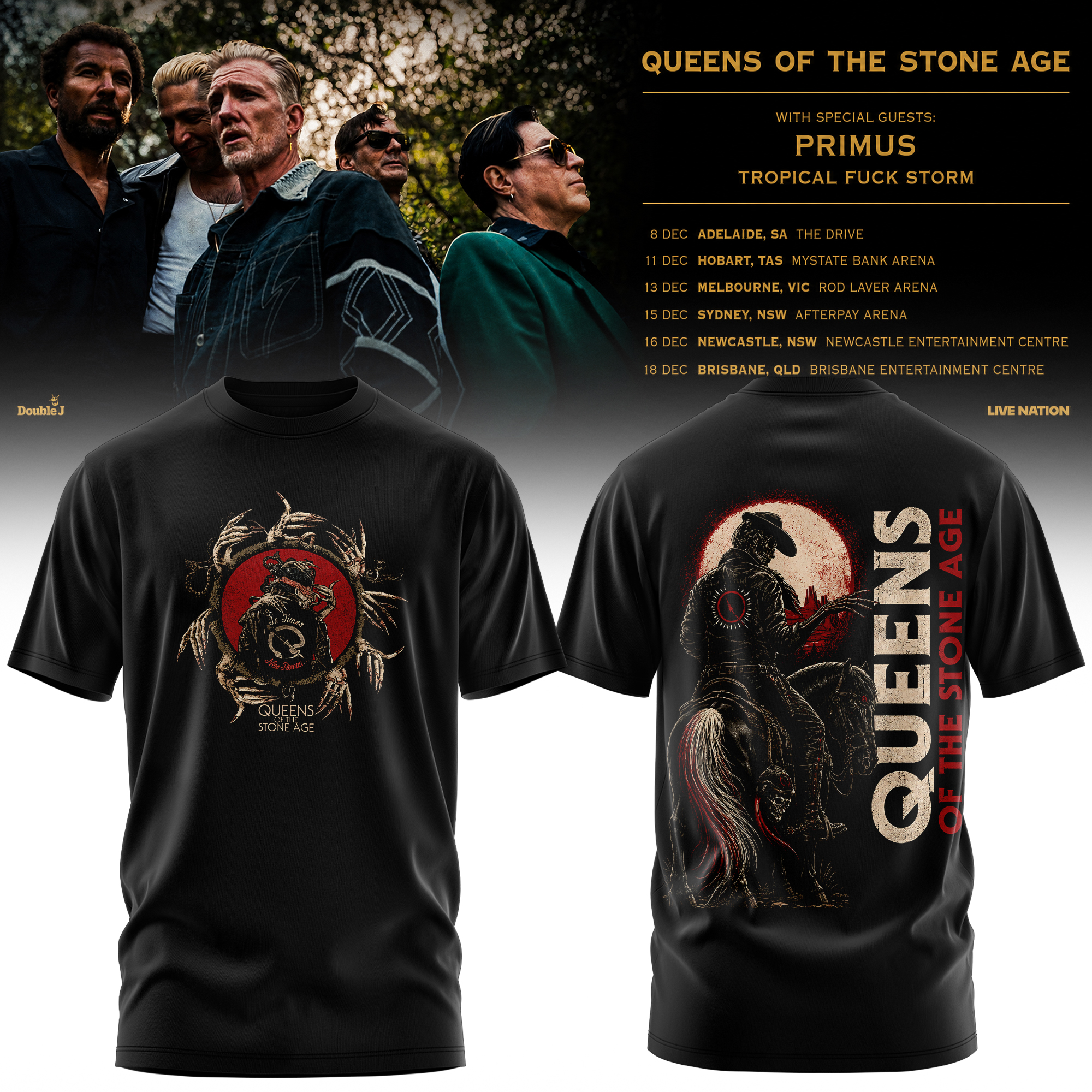 Queens Of The Stone Age 26 Tour Limited Edition Graphic T Shirt