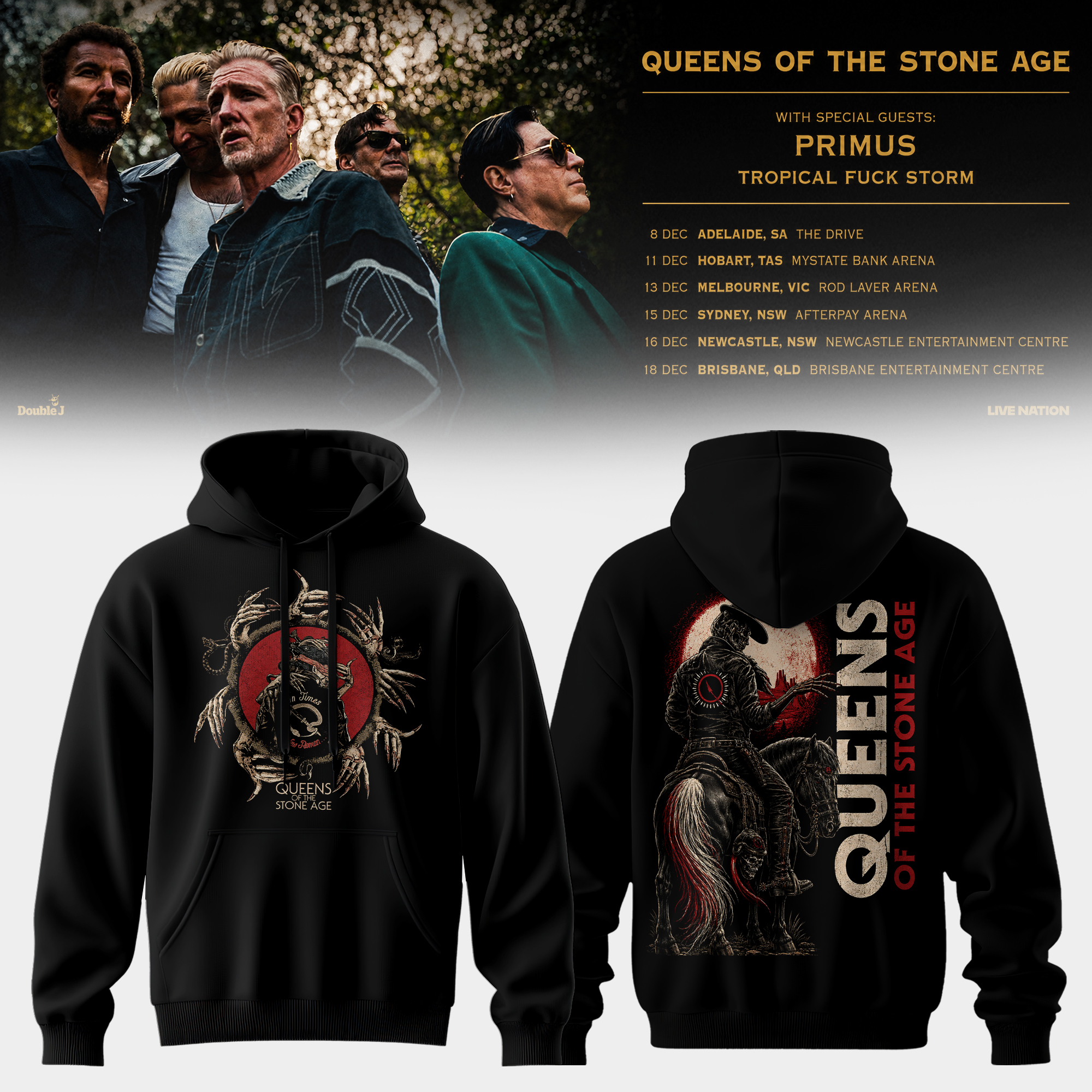 Queens Of The Stone Age 26 Tour Limited Edition Pullover Hoodie