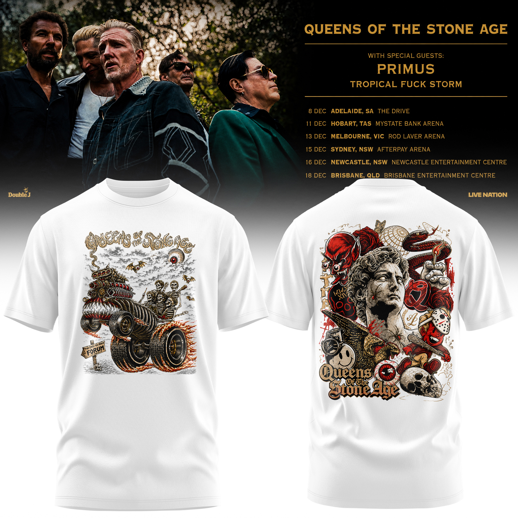 Queens Of The Stone Age 26 Tour Premium Concert Graphic Tee