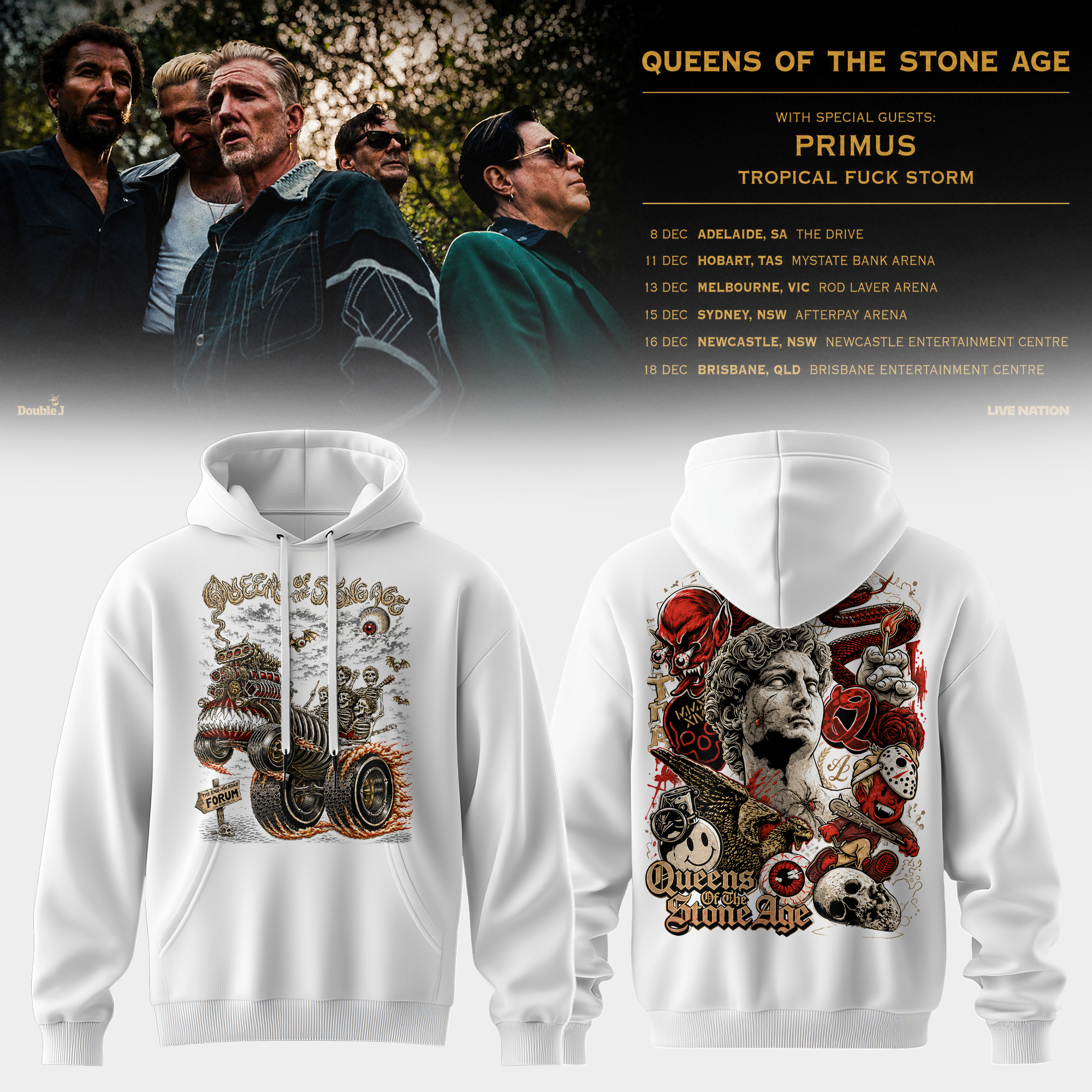 Queens Of The Stone Age 26 Tour Premium Concert Hoodie