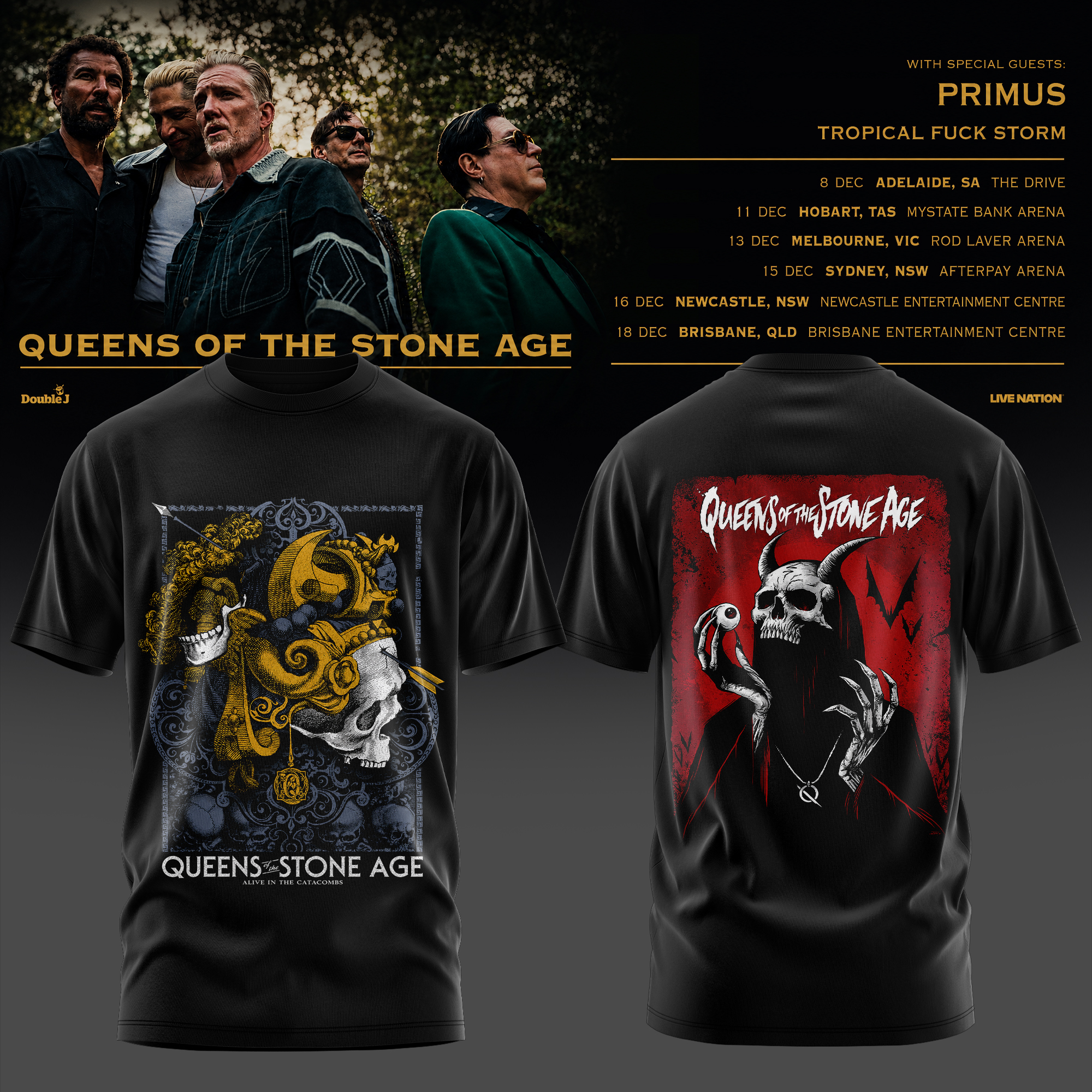 Queens Of The Stone Age Australia Tour 2026 Collection Collector Edition Graphic T Shirt