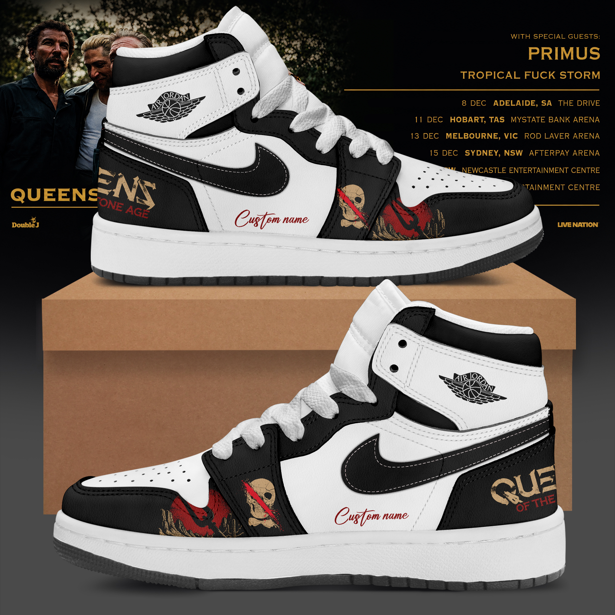 Queens Of The Stone Age Australia Tour 2026 Collection Custom High Top Sneakers
