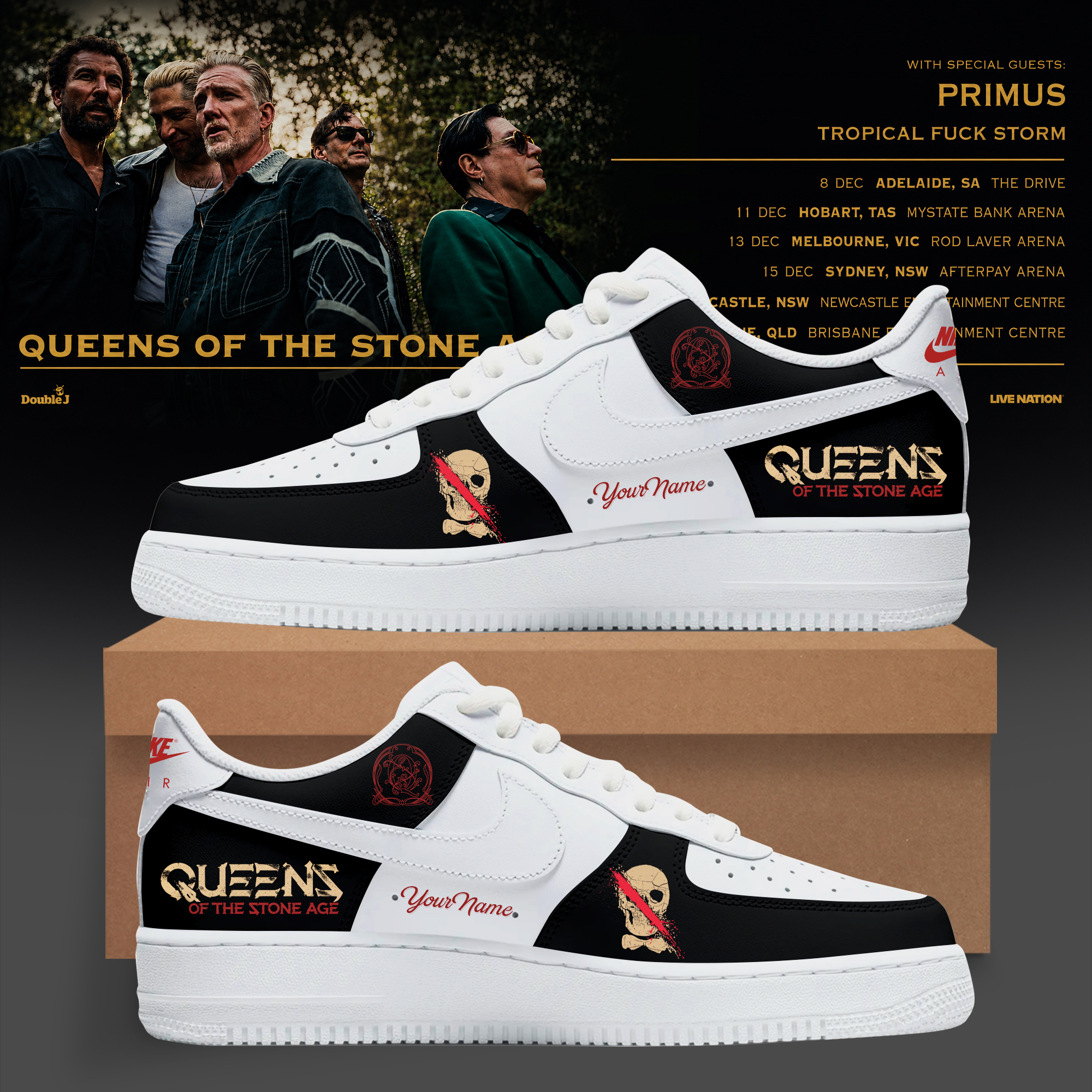 Queens Of The Stone Age Australia Tour 2026 Collection Premium Casual Shoes