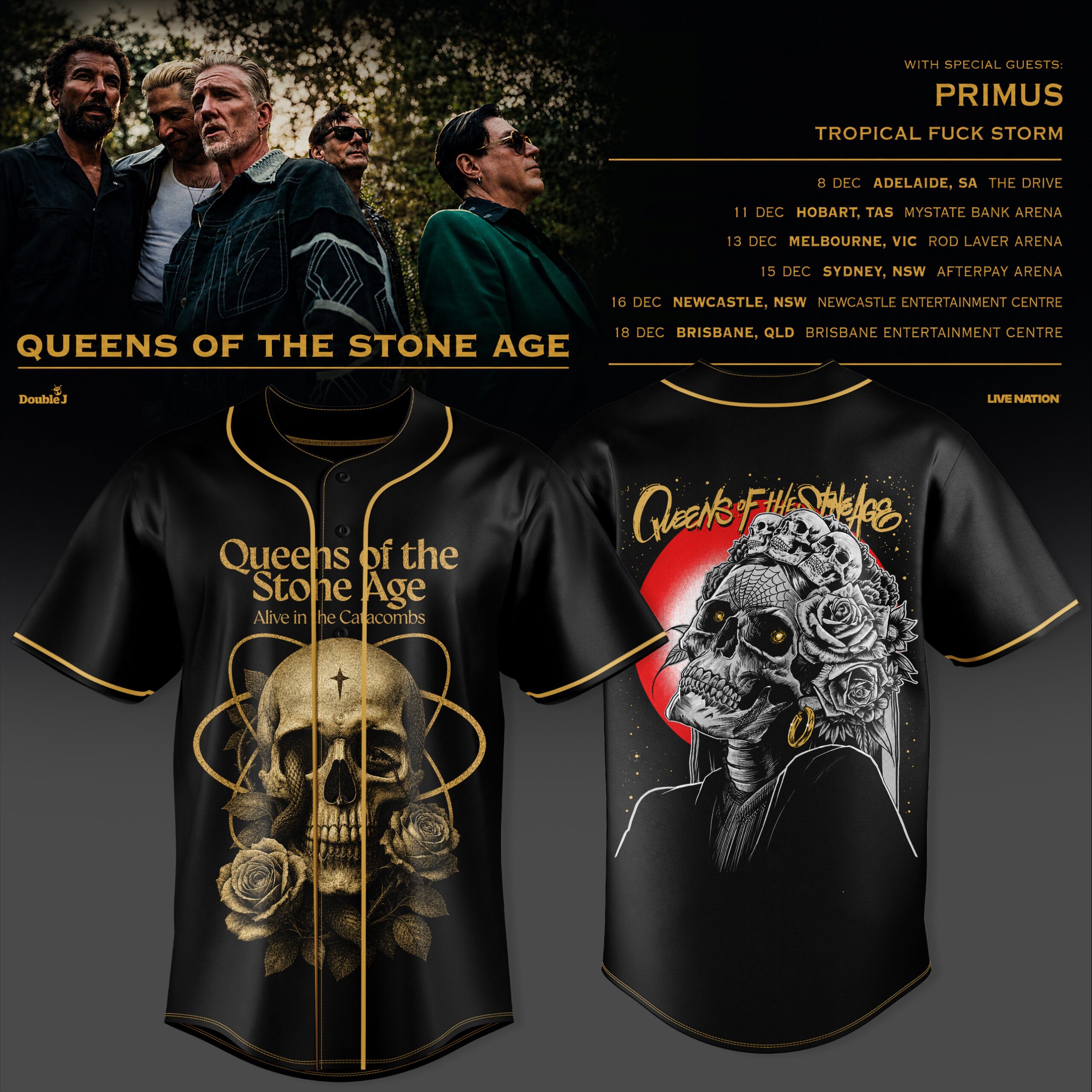Queens Of The Stone Age Australia Tour 2026 Collection Premium Sports Jersey