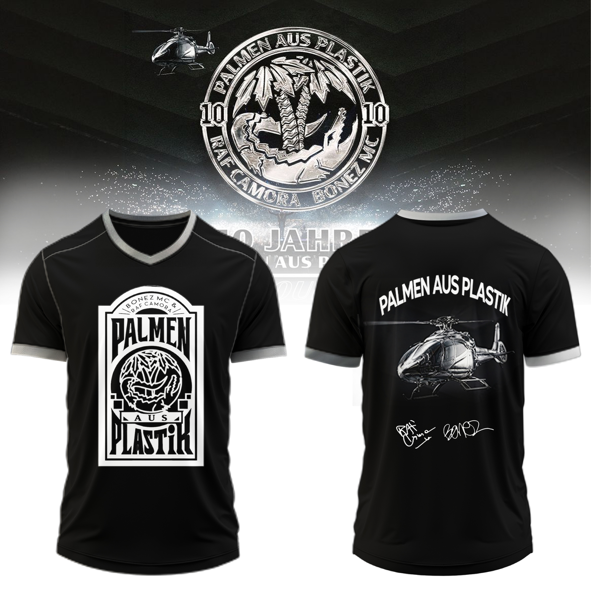 RAF Camora & Bonez MC 10 Jahre Palmen Aus Plastik Tour Collector Edition Jersey