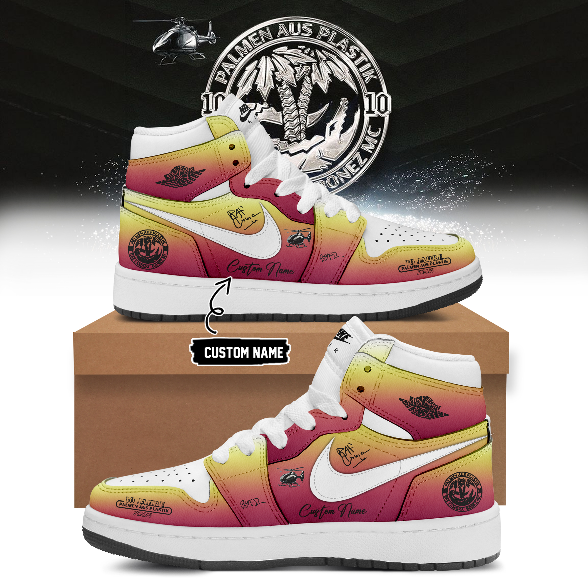 RAF Camora & Bonez MC 10 Jahre Palmen Aus Plastik Tour Collector Signature Lifestyle Shoes