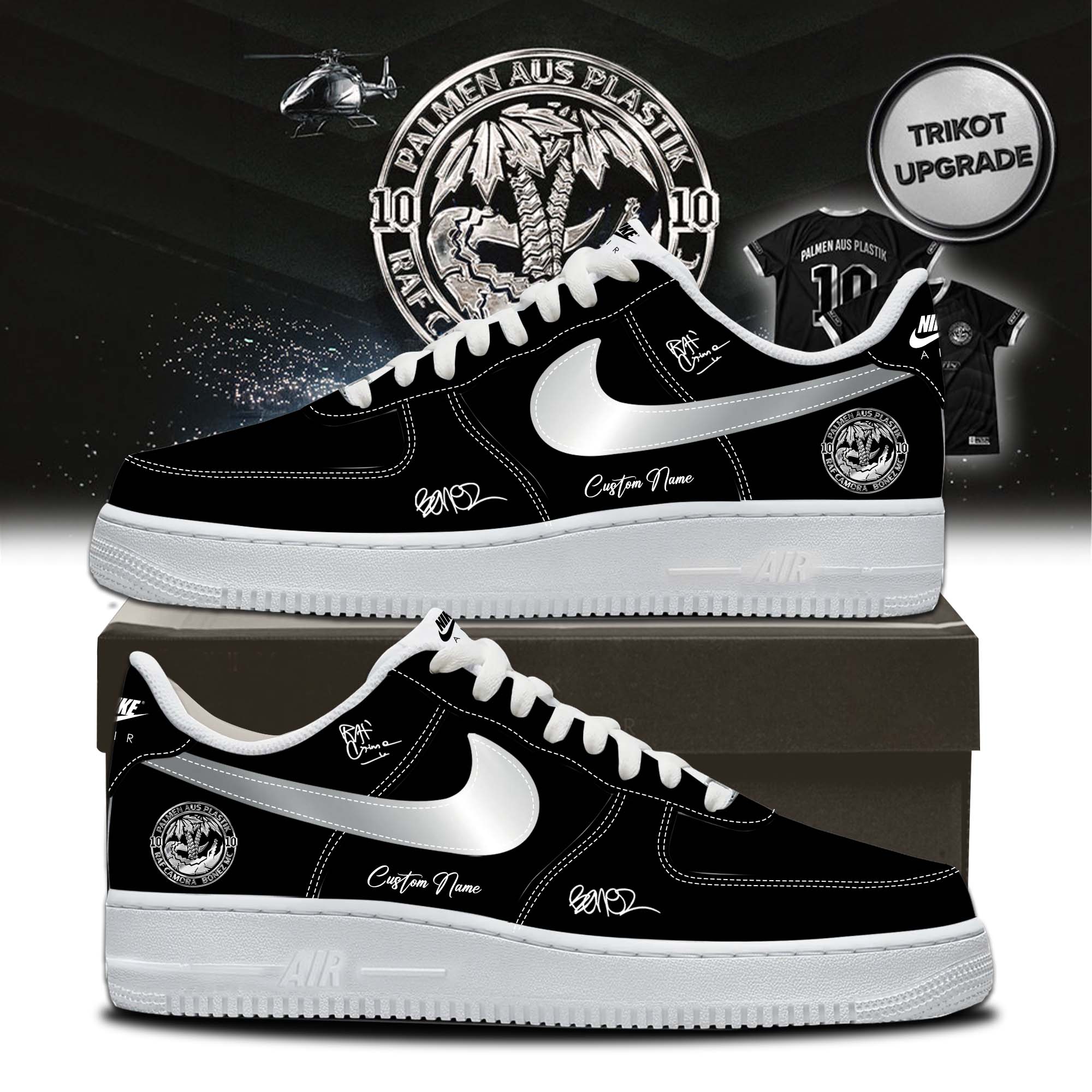 RAF Camora Bonez MC 10 Jahre Palmen Aus Plastik Tour Collector High Top Shoes