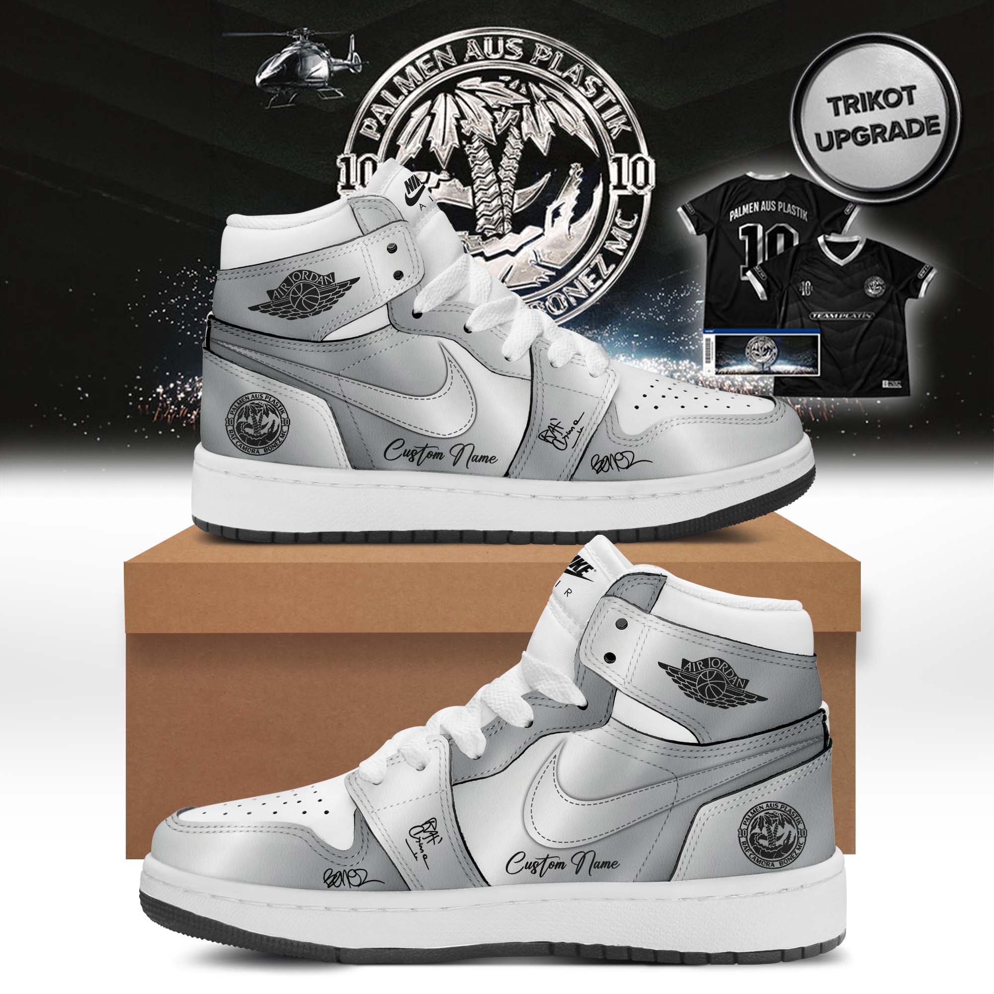 RAF Camora and Bonez MC 10 Jahre Palmen Aus Plastik Tour Collector Edition Casual Sneakers