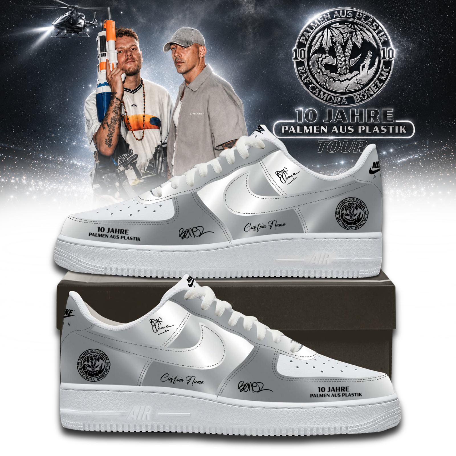RAF Camora and Bonez MC 10 Jahre Palmen Aus Plastik Tour Collector Edition Lifestyle Sneakers