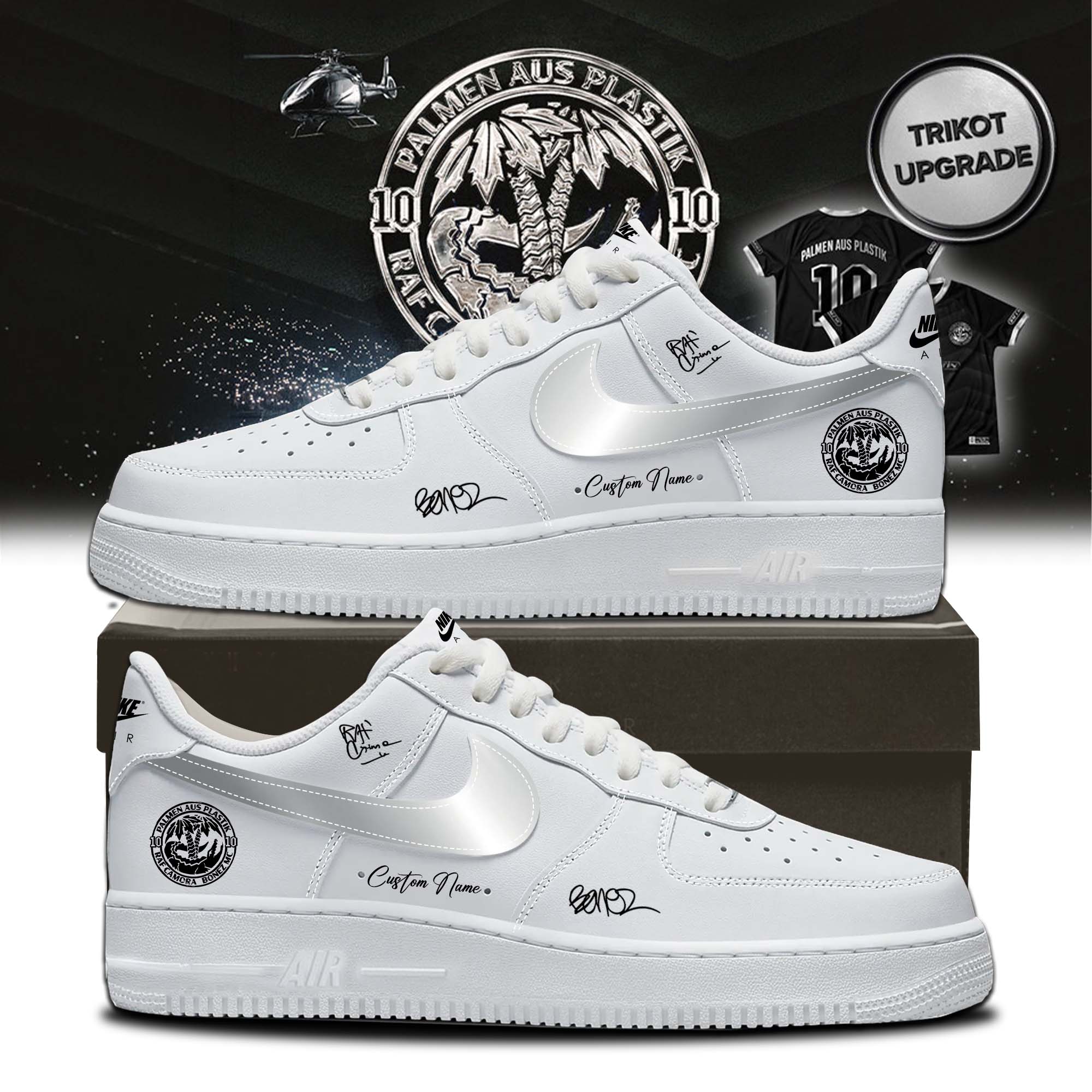 RAF Camora and Bonez MC 10 Jahre Palmen Aus Plastik Tour Exclusive Fan High Top Sneakers
