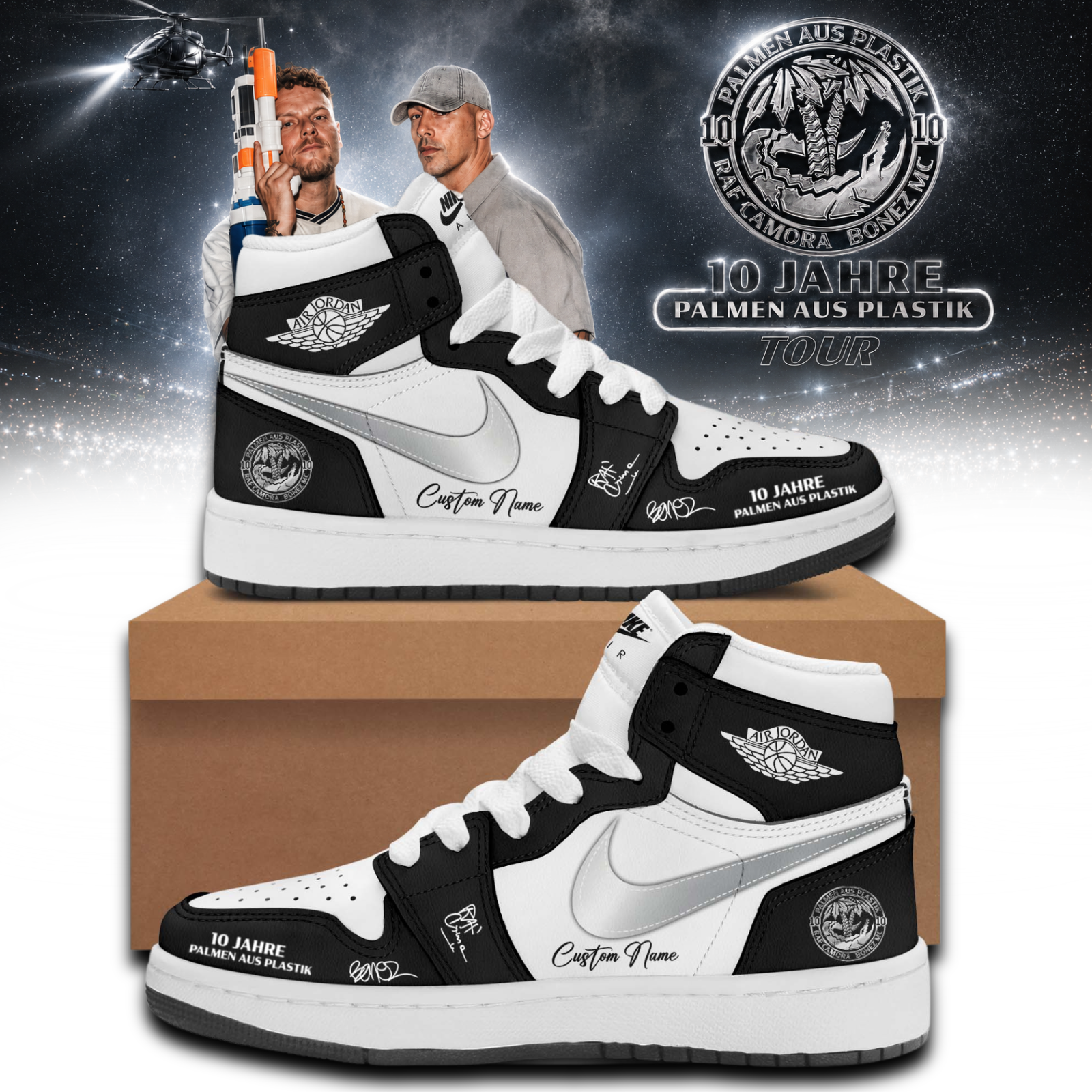 RAF Camora and Bonez MC 10 Jahre Palmen Aus Plastik Tour Exclusive Fan Sneakers