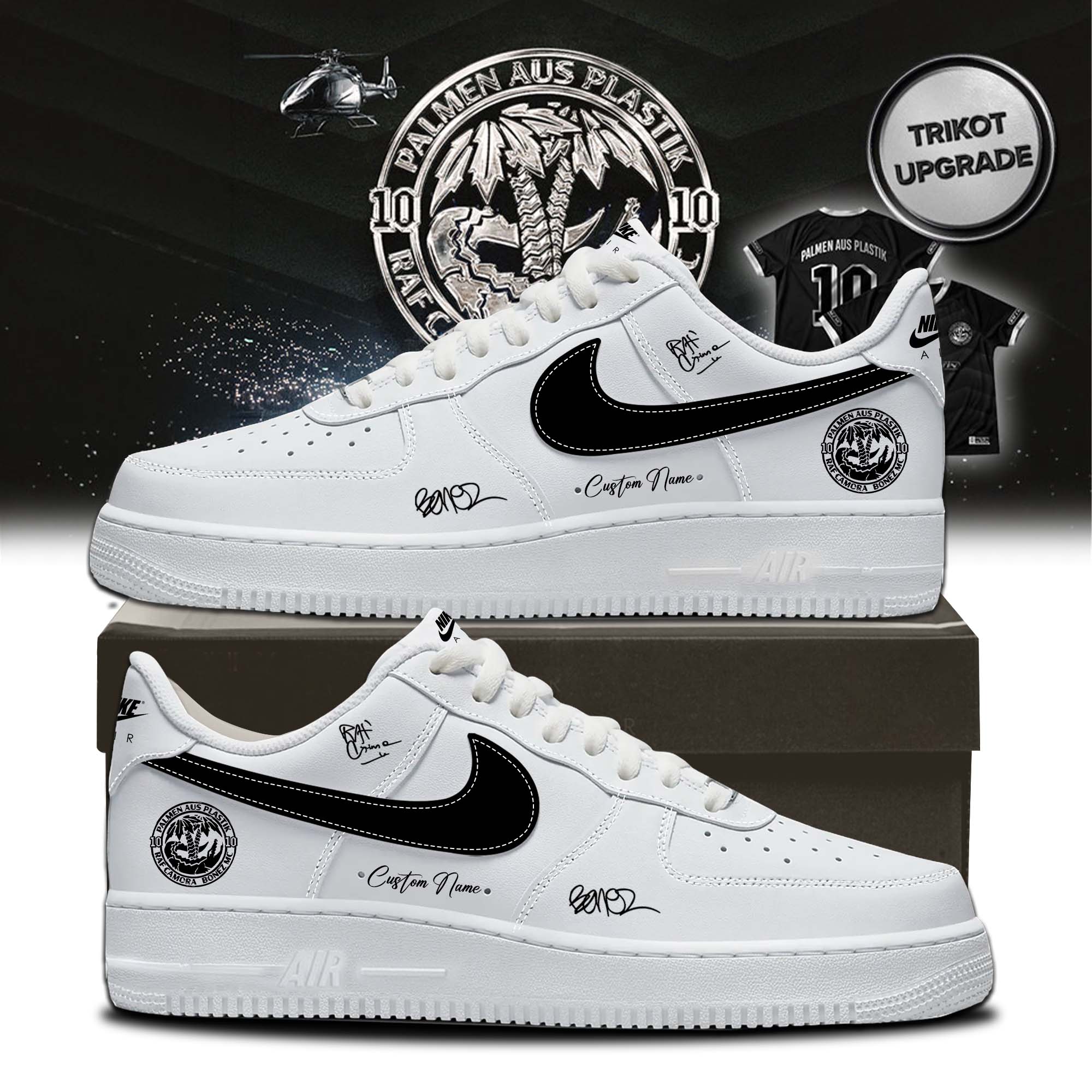 RAF Camora and Bonez MC 10 Jahre Palmen Aus Plastik Tour Limited Edition Fan Shoes