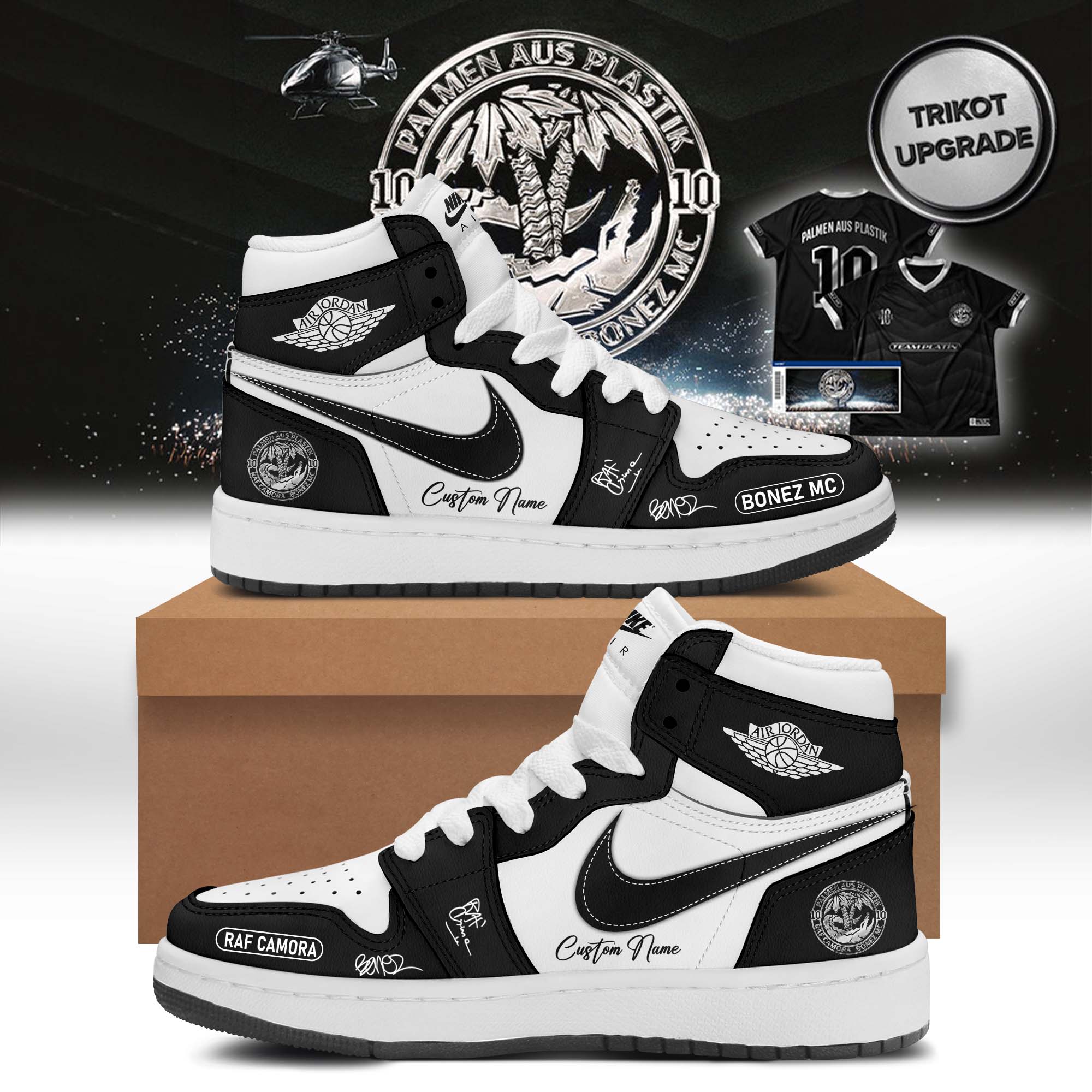 RAF Camora and Bonez MC 10 Jahre Palmen Aus Plastik Tour Premium Concert Shoes