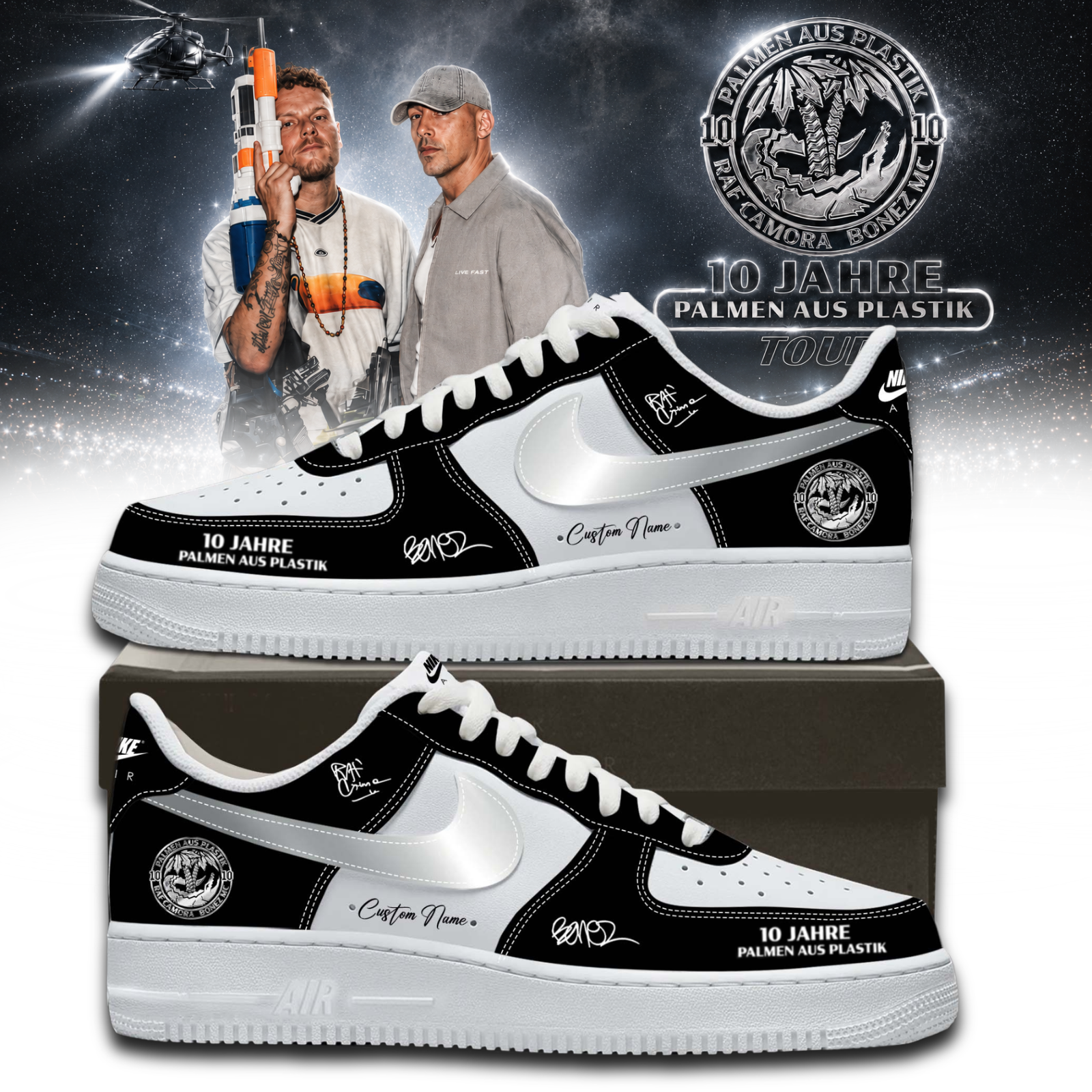 RAF Camora and Bonez MC 10 Jahre Palmen Aus Plastik Tour Premium Signature Casual Shoes