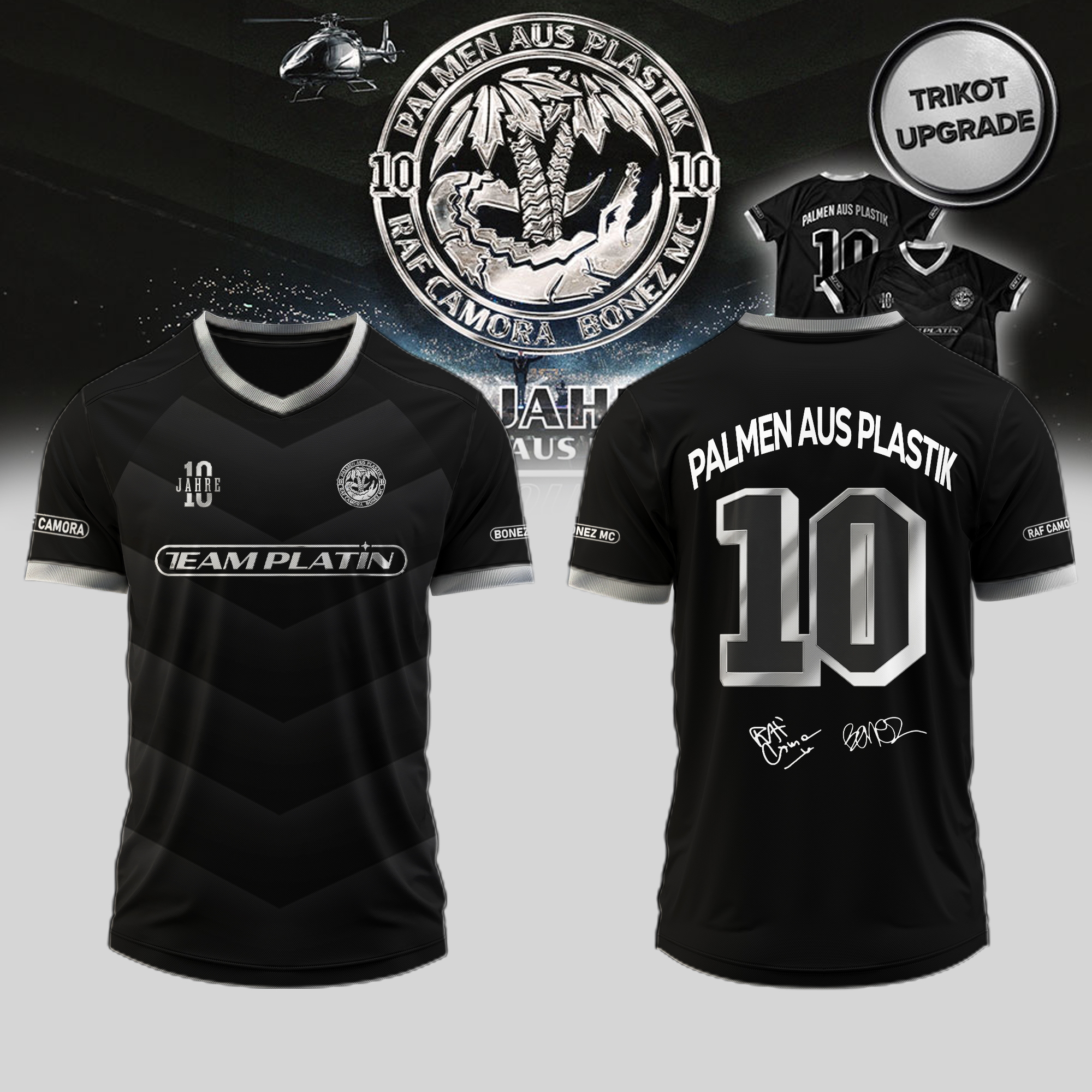RAF Camora and Bonez MC 10 Jahre Palmen Aus Plastik Tour Premium Signature Sports Jersey