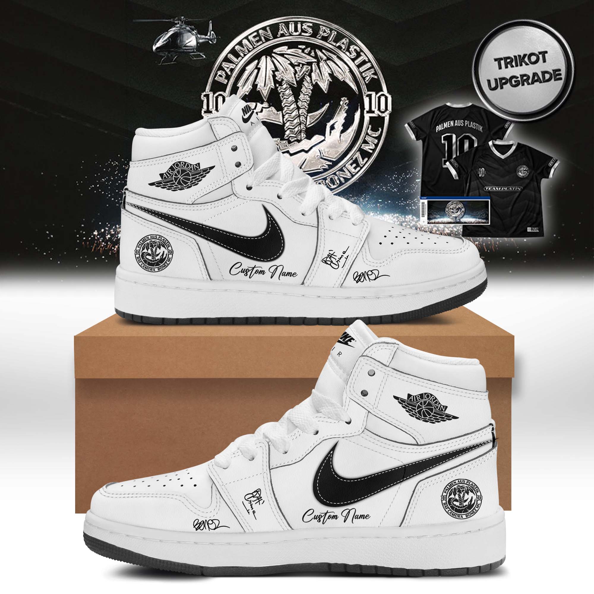 RAF Camora and Bonez MC 10 Jahre Palmen Aus Plastik Tour Premium Streetwear Sneakers