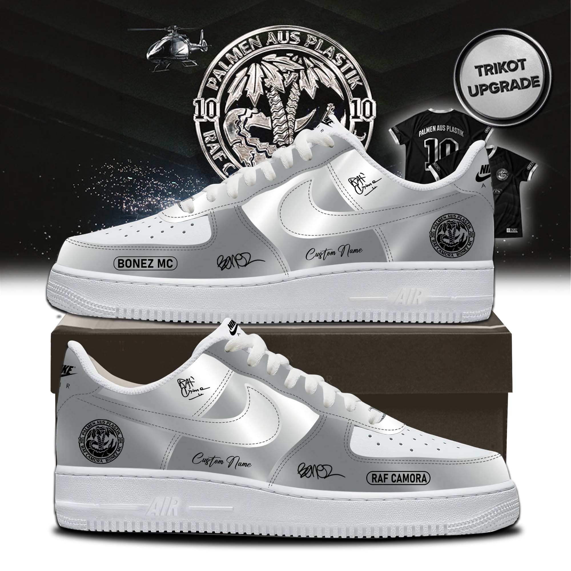 RAF Camora and Bonez MC 10 Jahre Palmen Aus Plastik Tour Signature Casual Sneakers