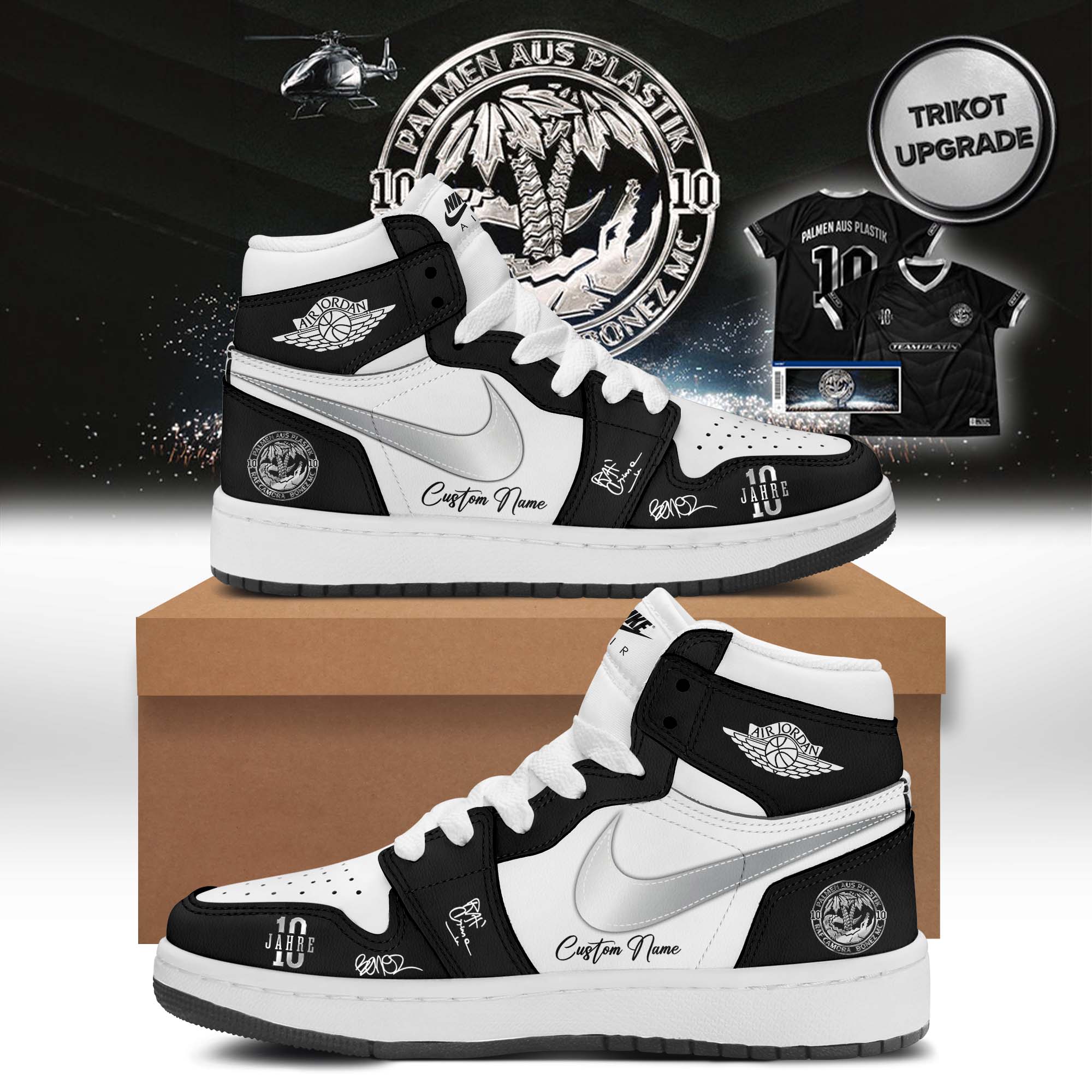 RAF Camora and Bonez MC 10 Jahre Palmen Aus Plastik Tour Signature Vintage Sneakers