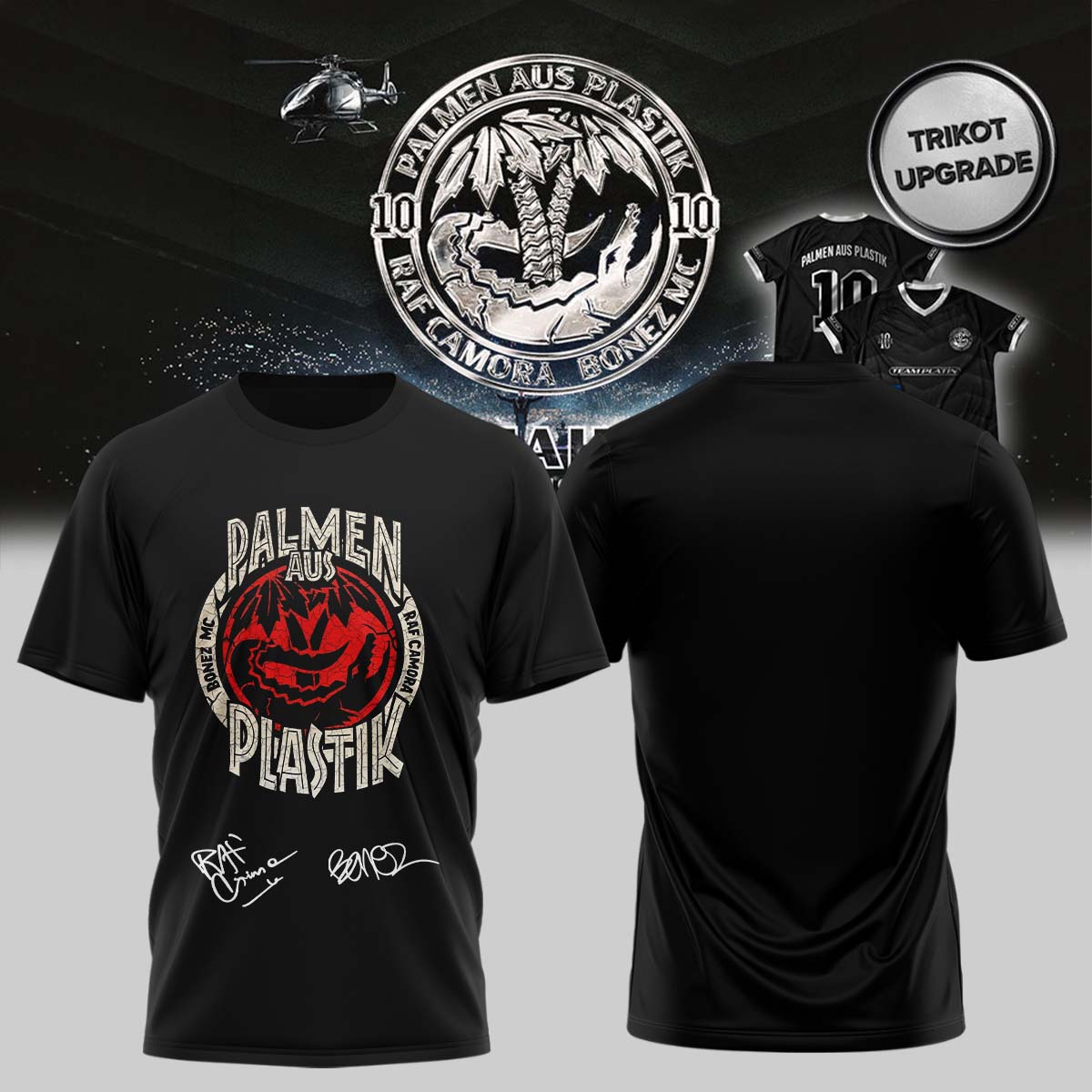 RAF Camora and Bonez MC 10 Jahre Palmen Aus Plastik Tour Signed Premium Concert Graphic Tee