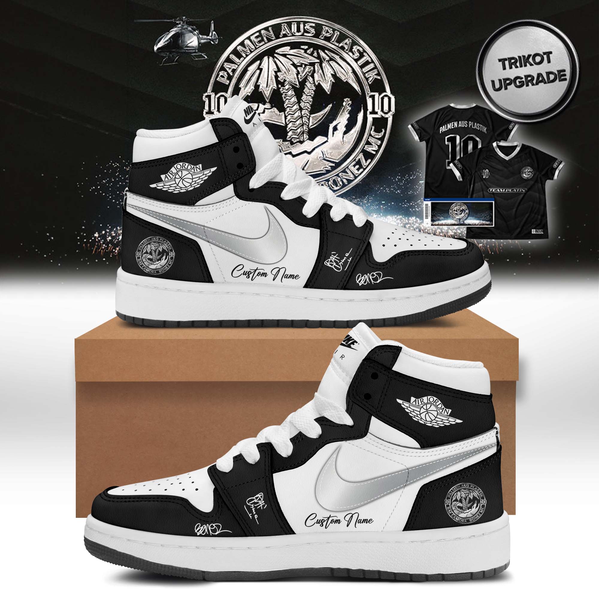 RAF Camora and Bonez MC 10 Jahre Palmen Aus Plastik Tour Vintage Signature Casual Shoes