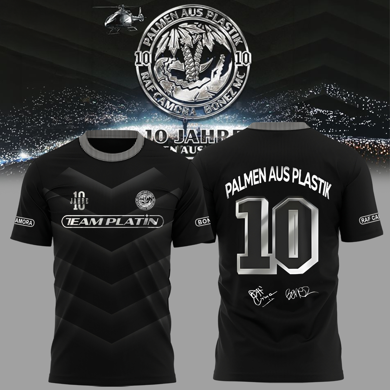 Raf Camora Bonez MC 10 Jahre Palmen Aus Plastik Tour 2026 Graphic T Shirt