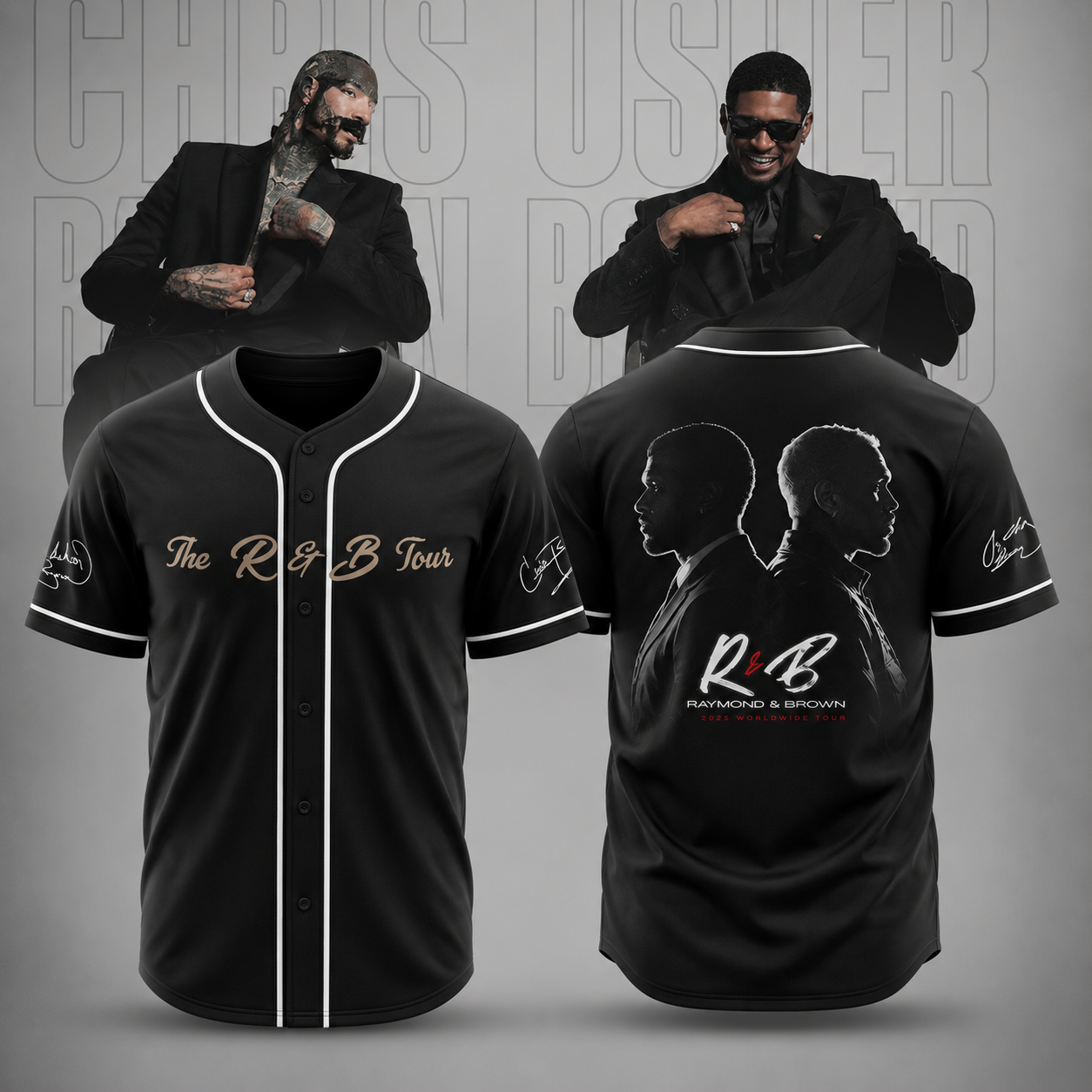 Raymond x Chris Brown The R And B Tour Premium Baseball Jersey Collection
