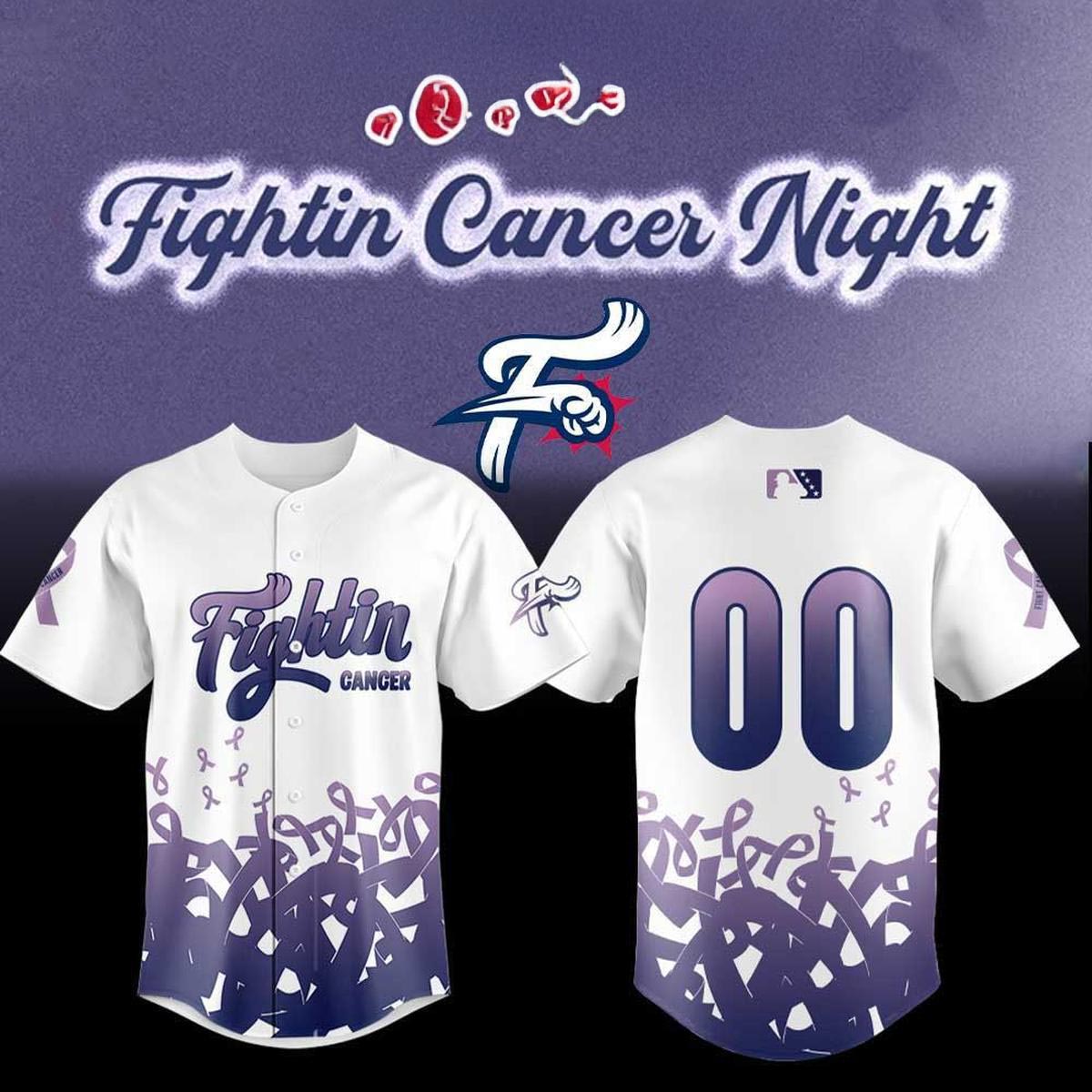 Reading Fightin Phils Fight Cancer Night Jersey Baseball Awareness Game Fan Apparel 1 - Unicasport Reading Fightin Phils Fight Cancer Night Jersey Baseball Awareness Game Fan Apparel