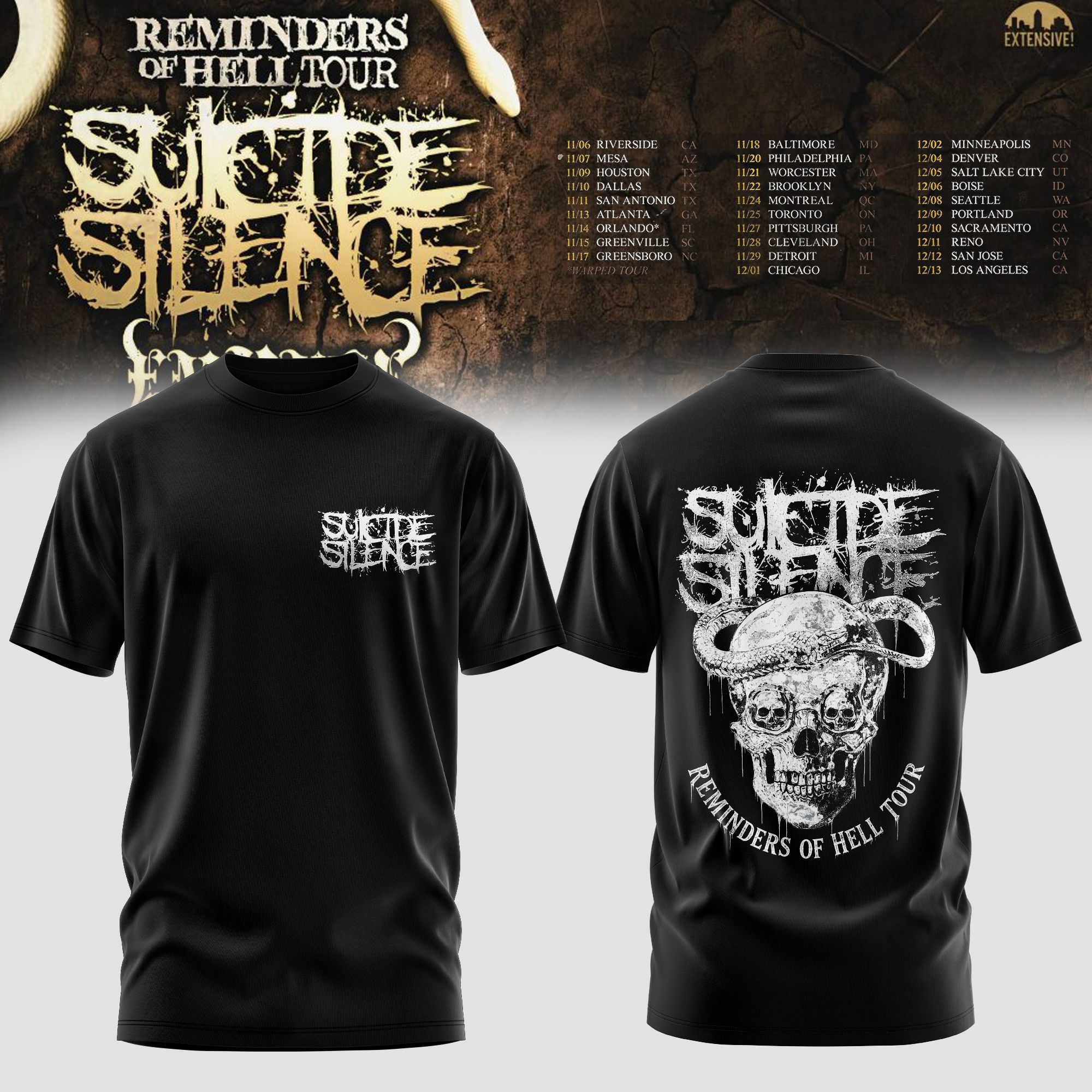 Reminders Of Hell Tour 2026 Edition Graphic T Shirt Collector Edition