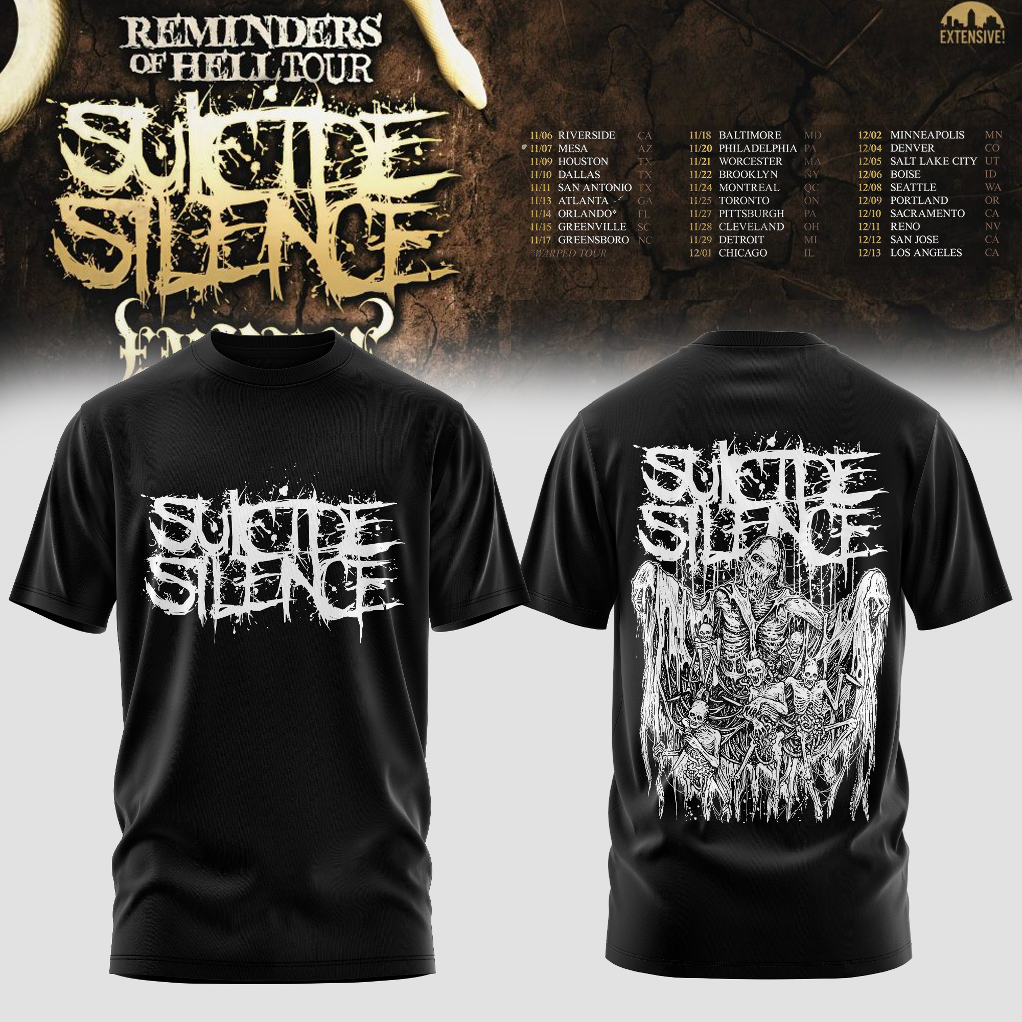 Reminders Of Hell Tour 2026 Edition Graphic T Shirt Premium Edition