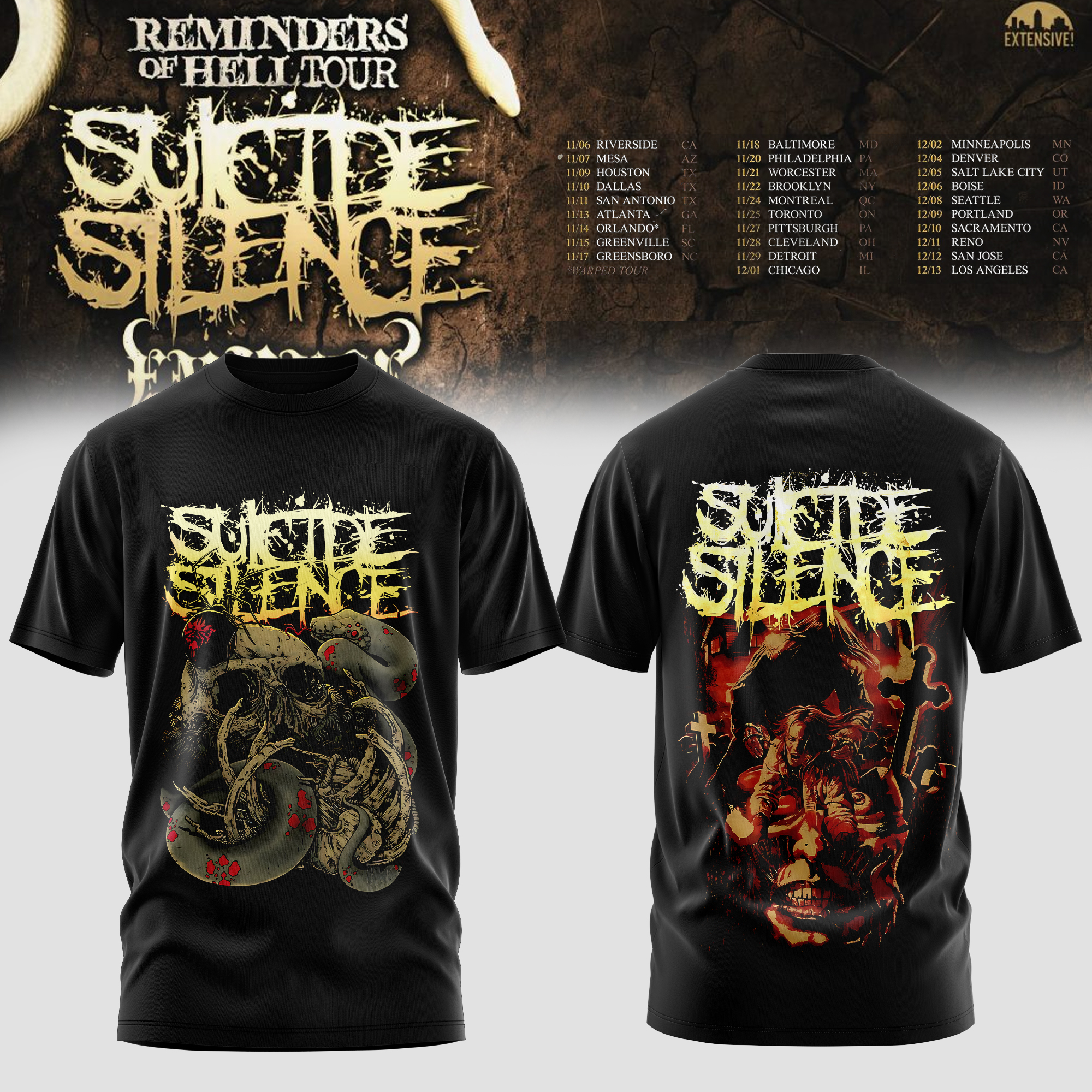 Reminders Of Hell Tour 2026 Edition Graphic T Shirt Signature Edition