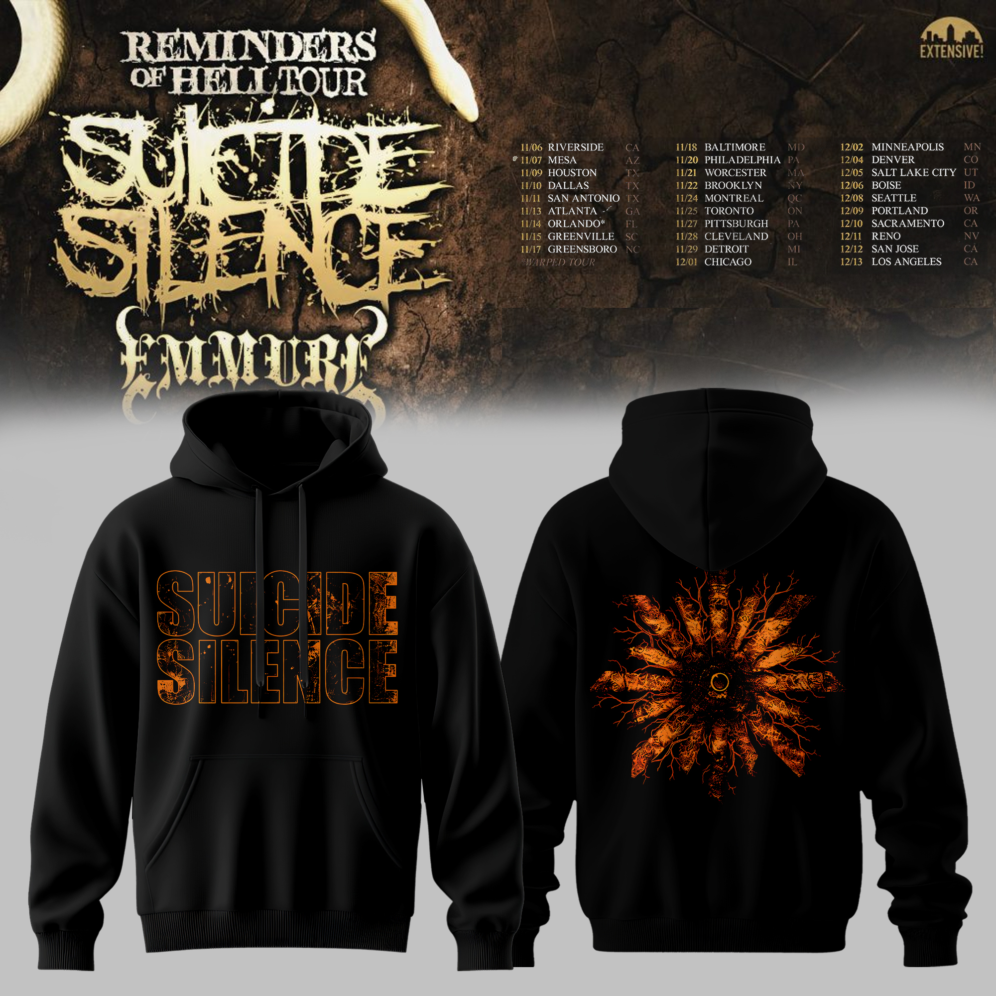 Reminders Of Hell Tour 2026 Edition Pullover Hoodie Classic Edition