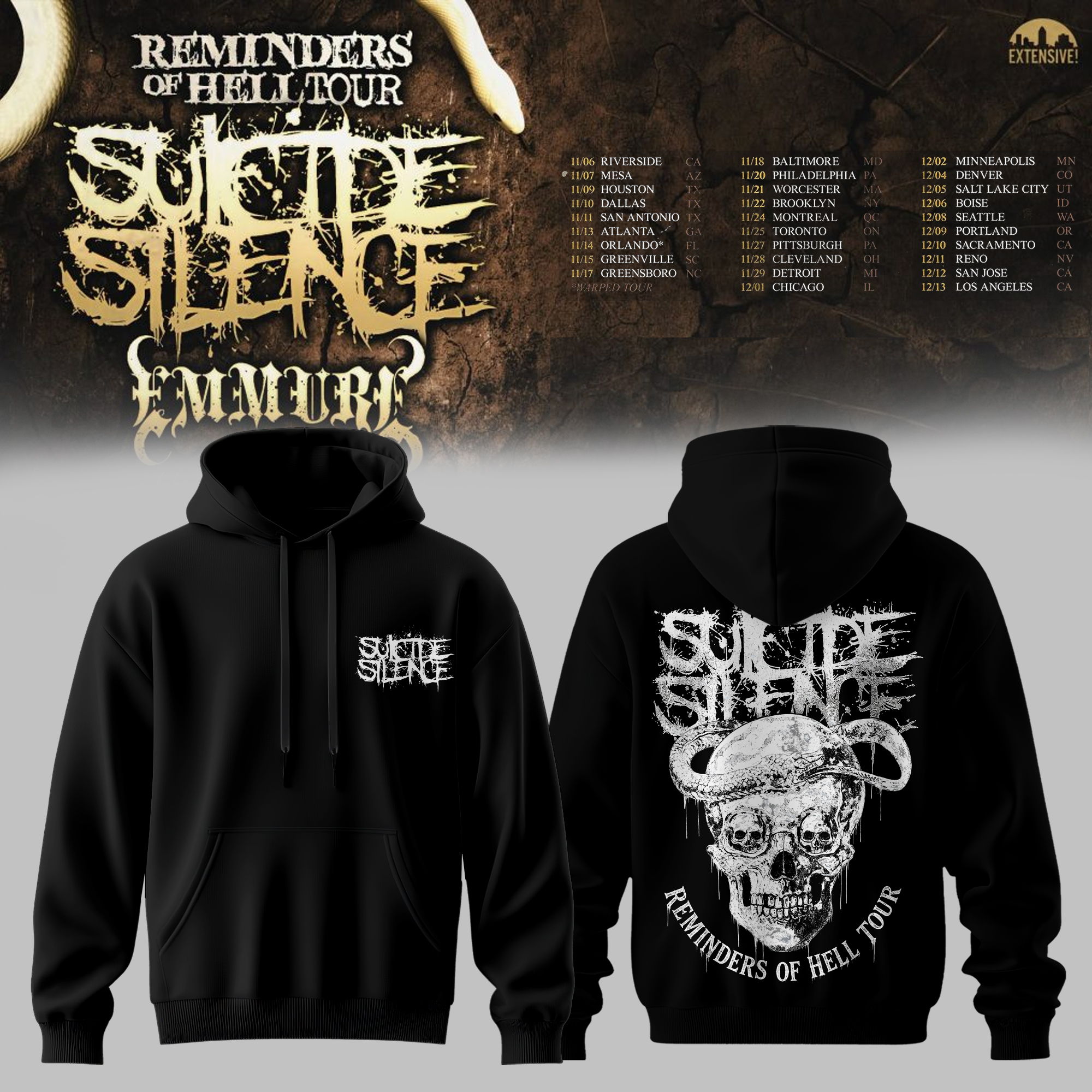 Reminders Of Hell Tour 2026 Edition Pullover Hoodie Collector Edition