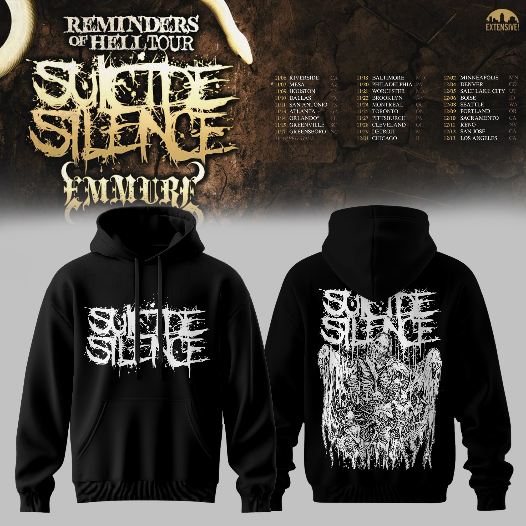 Reminders Of Hell Tour 2026 Edition Pullover Hoodie Premium Edition