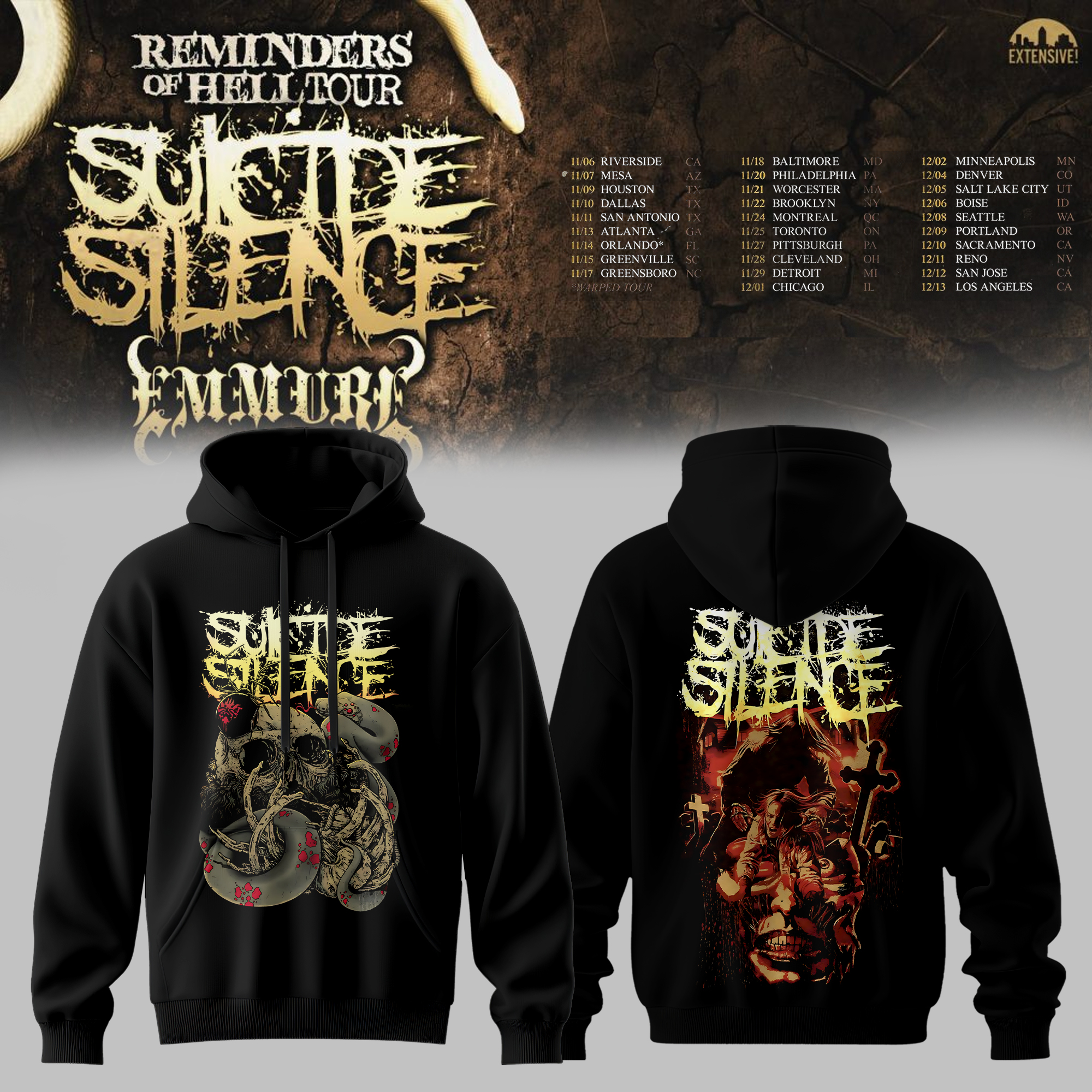 Reminders Of Hell Tour 2026 Edition Pullover Hoodie Signature Edition