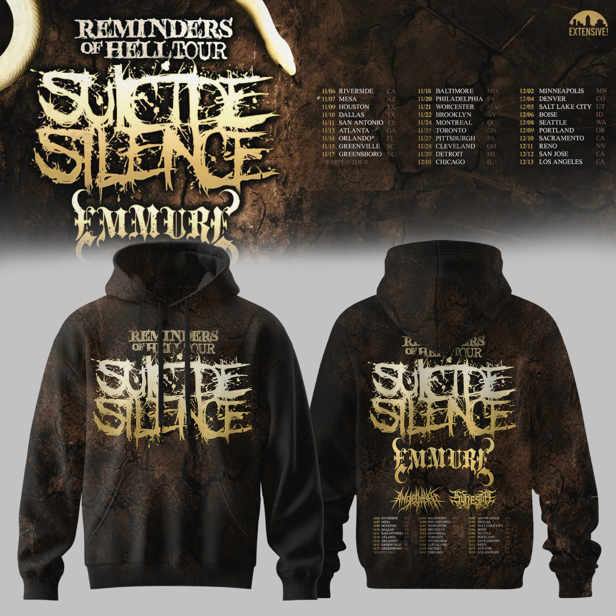 Reminders Of Hell Tour 2026 Edition Pullover Hoodie Tour Edition