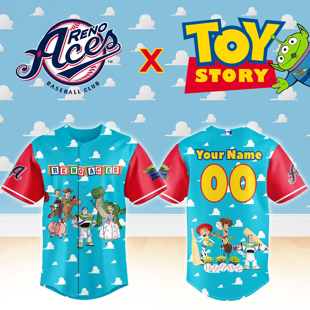 Reno Aces x Toy Story Night Custom Baseball Jersey
