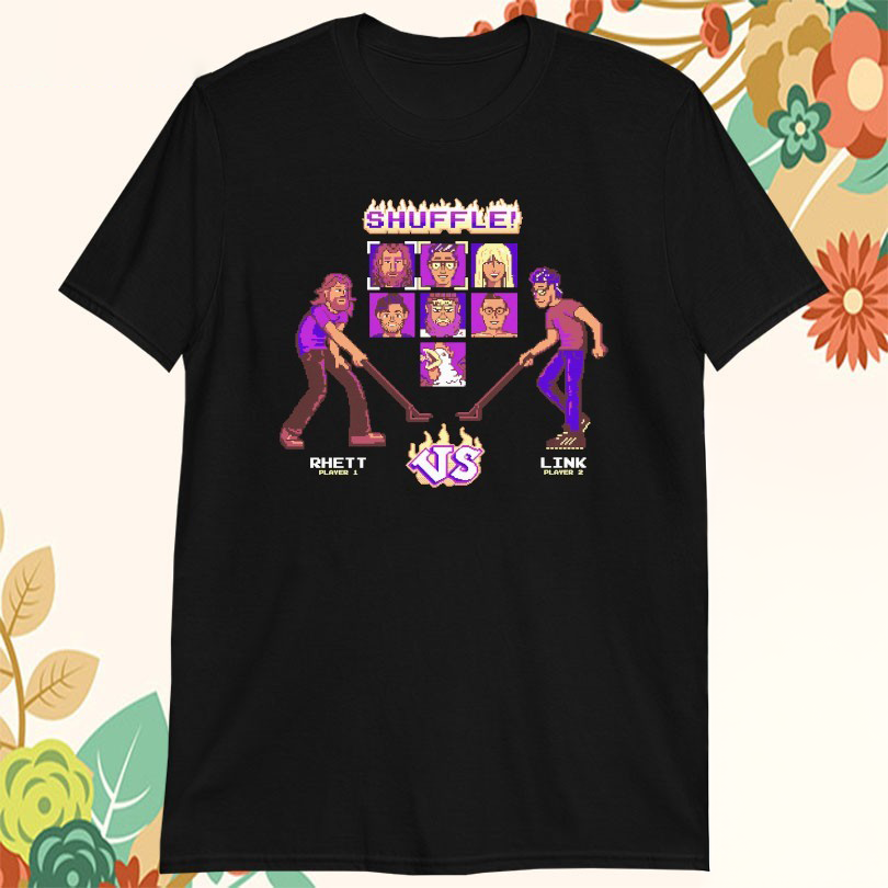 Rhett Vs Link Shuffleboard Arcade 8Bit Tshirts