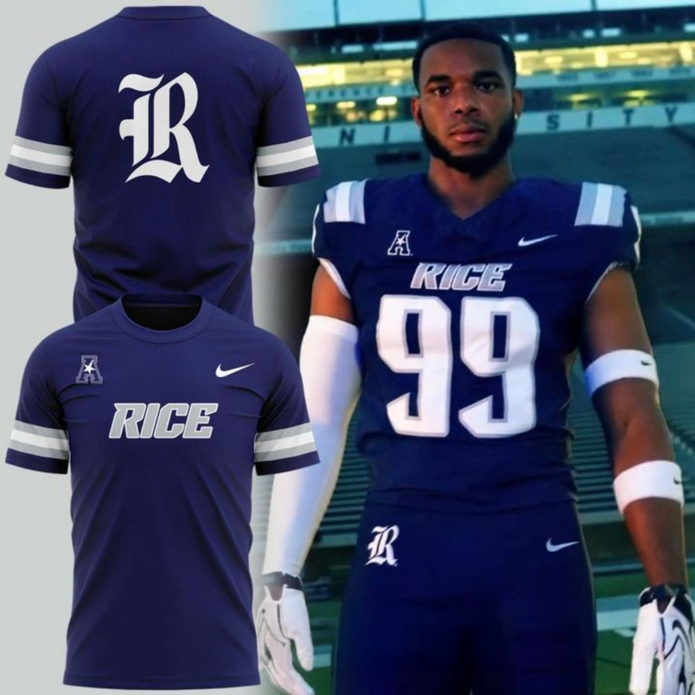 Rice Owls Football 2026 Special Navy Uniform Graphic T Shirt