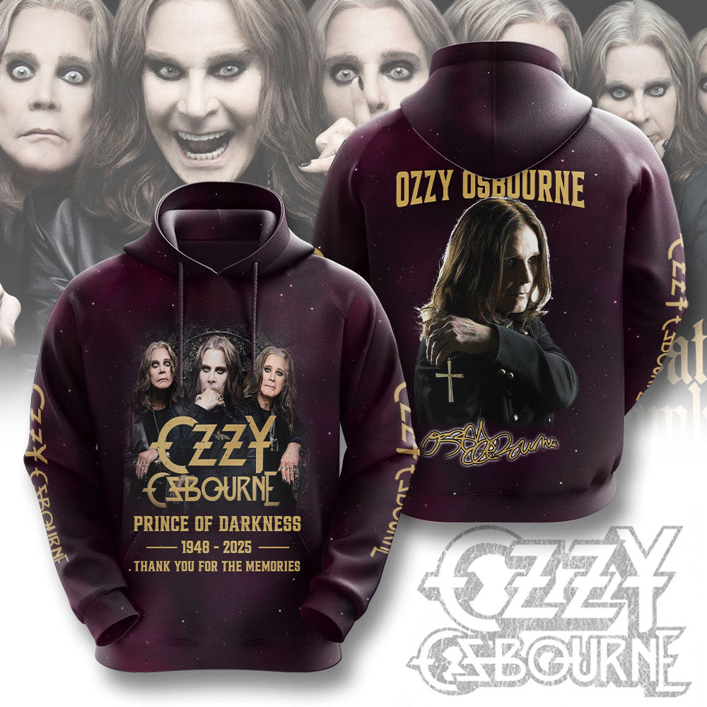 Rip Ozzy Osbourne Thank You For The Memories Hoodie Music Lover Gifts For Him Merch 2026