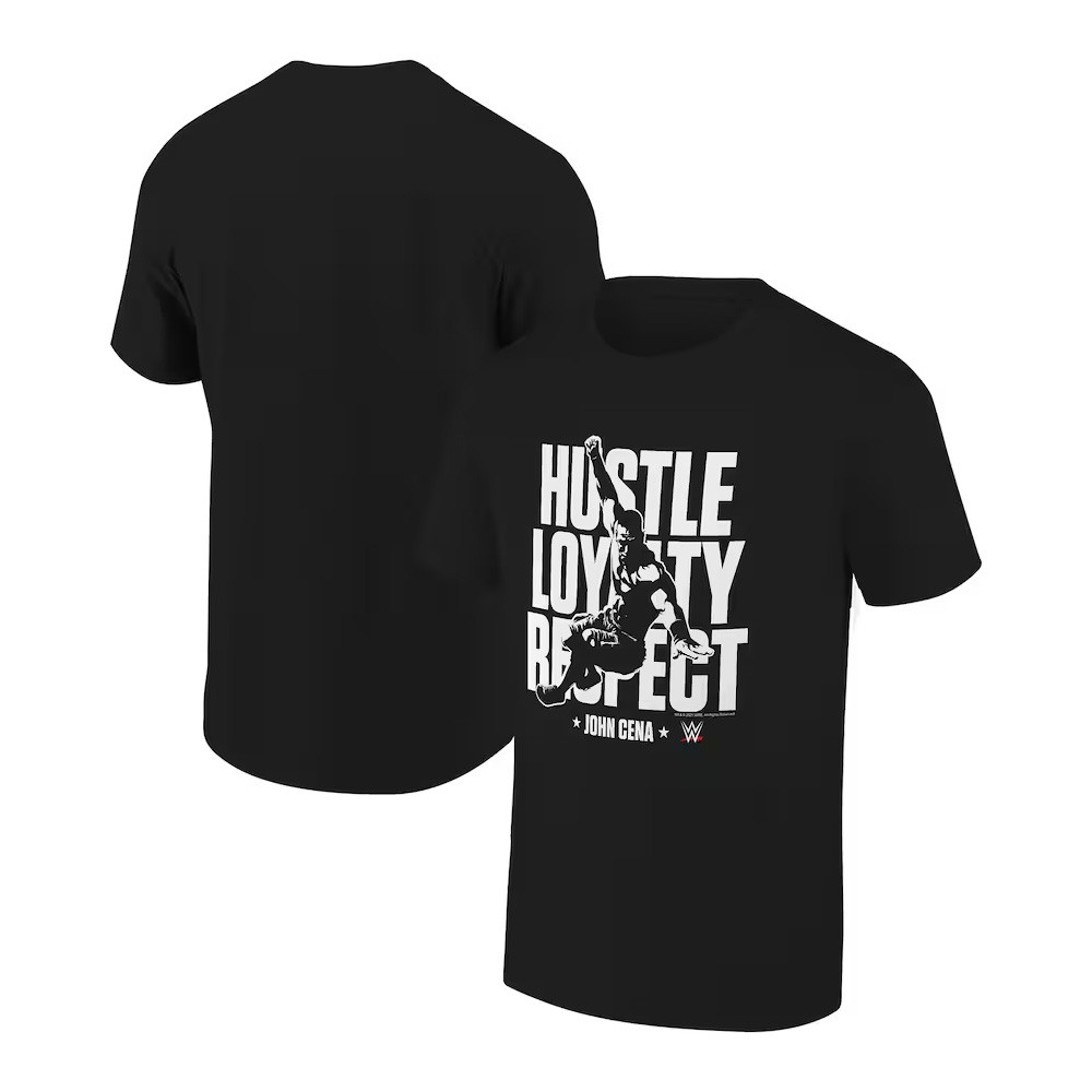 Ripple Junction Black John Cena Hustle Loyalty Respect Bold Graphic TShirt Gifts For Fans Merch 2026