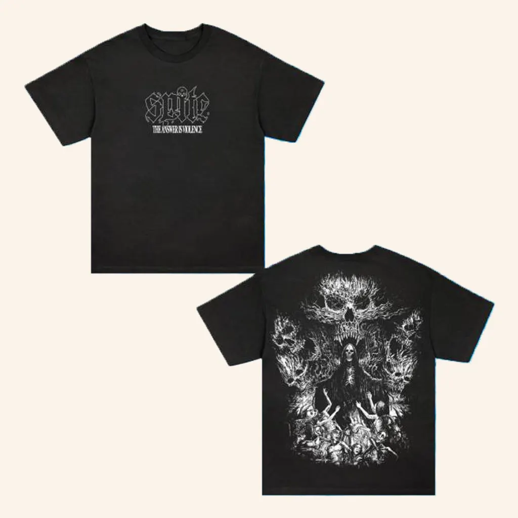 Rise Records Merch Spite New World Killer Black TShirt Presents For Boyfriend