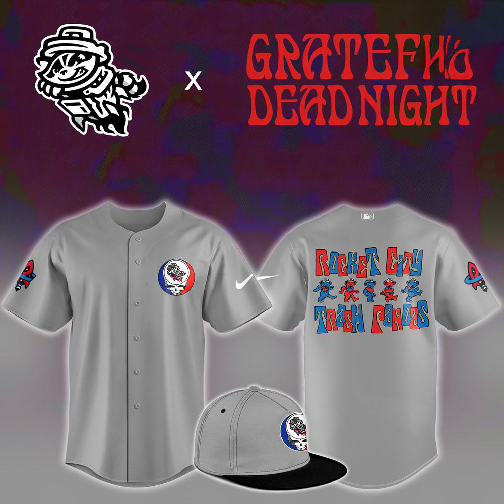 Rocket City Trash Pandas x Grateful Dead Night 2026 Baseball Jersey