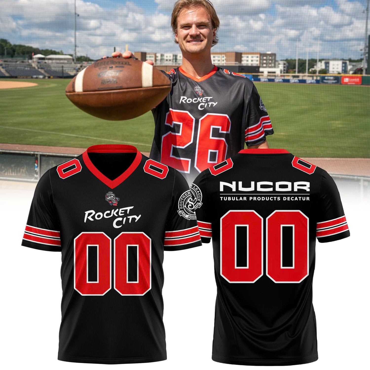 Rocket City Trash Pandas x Nucor Tubular Decatur 2026 Football Jersey